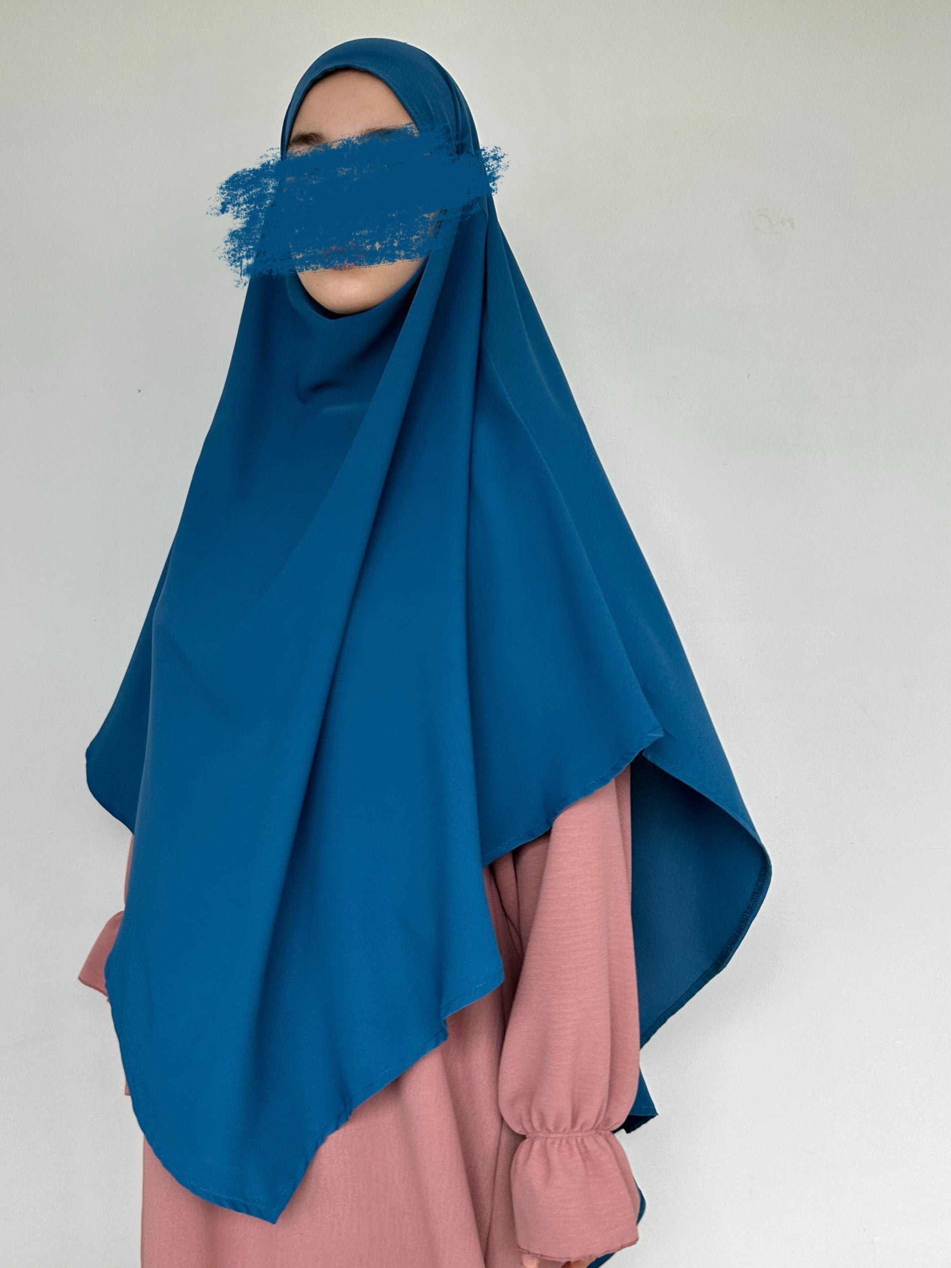 KHIMAR SOIE DE MÈDINE AZUR
