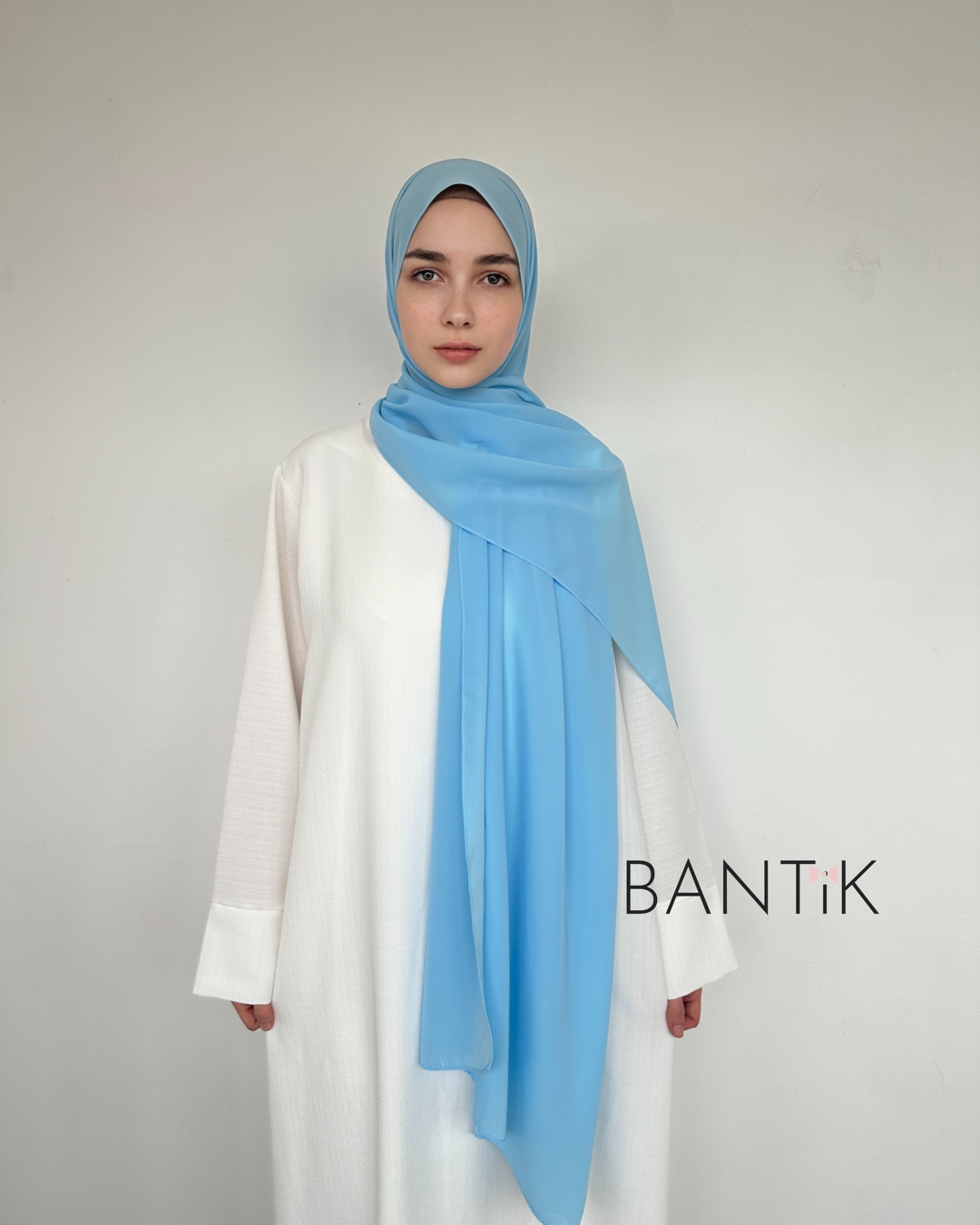 HIJAB SOIE DE MÈDINE BLEU