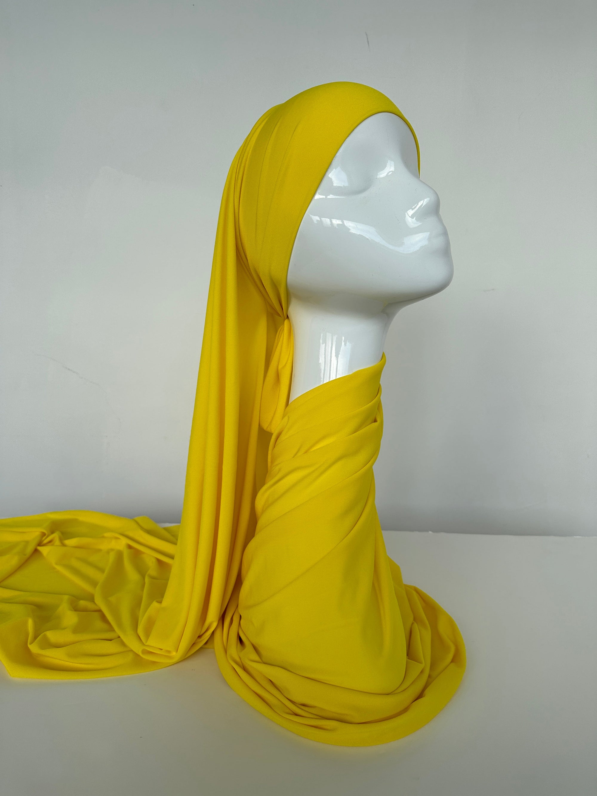 HIJABS JERSEY PREMIUM XL À NOUER CITRON