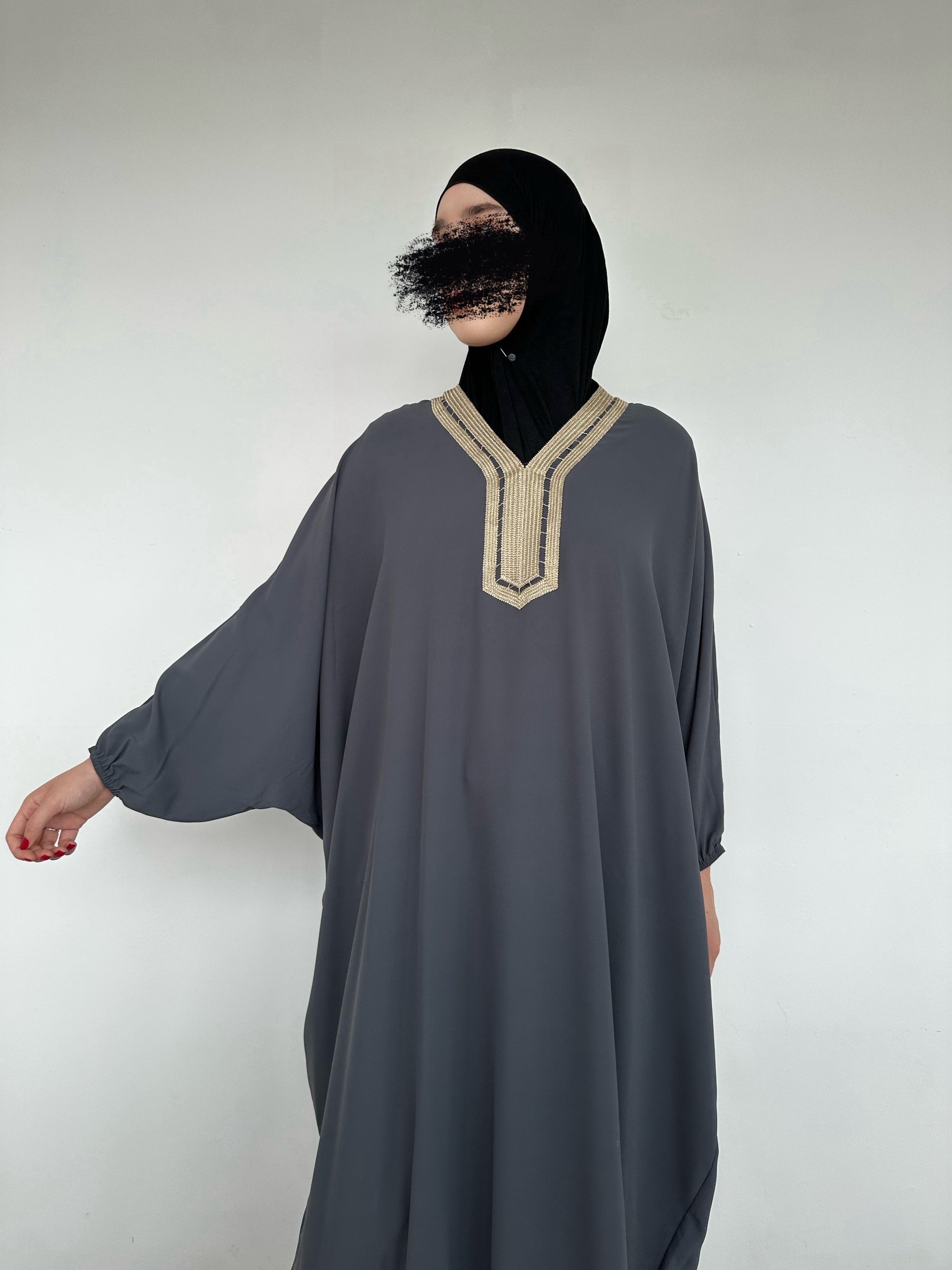 DJELLABA AYA GRIS FONCÉ
