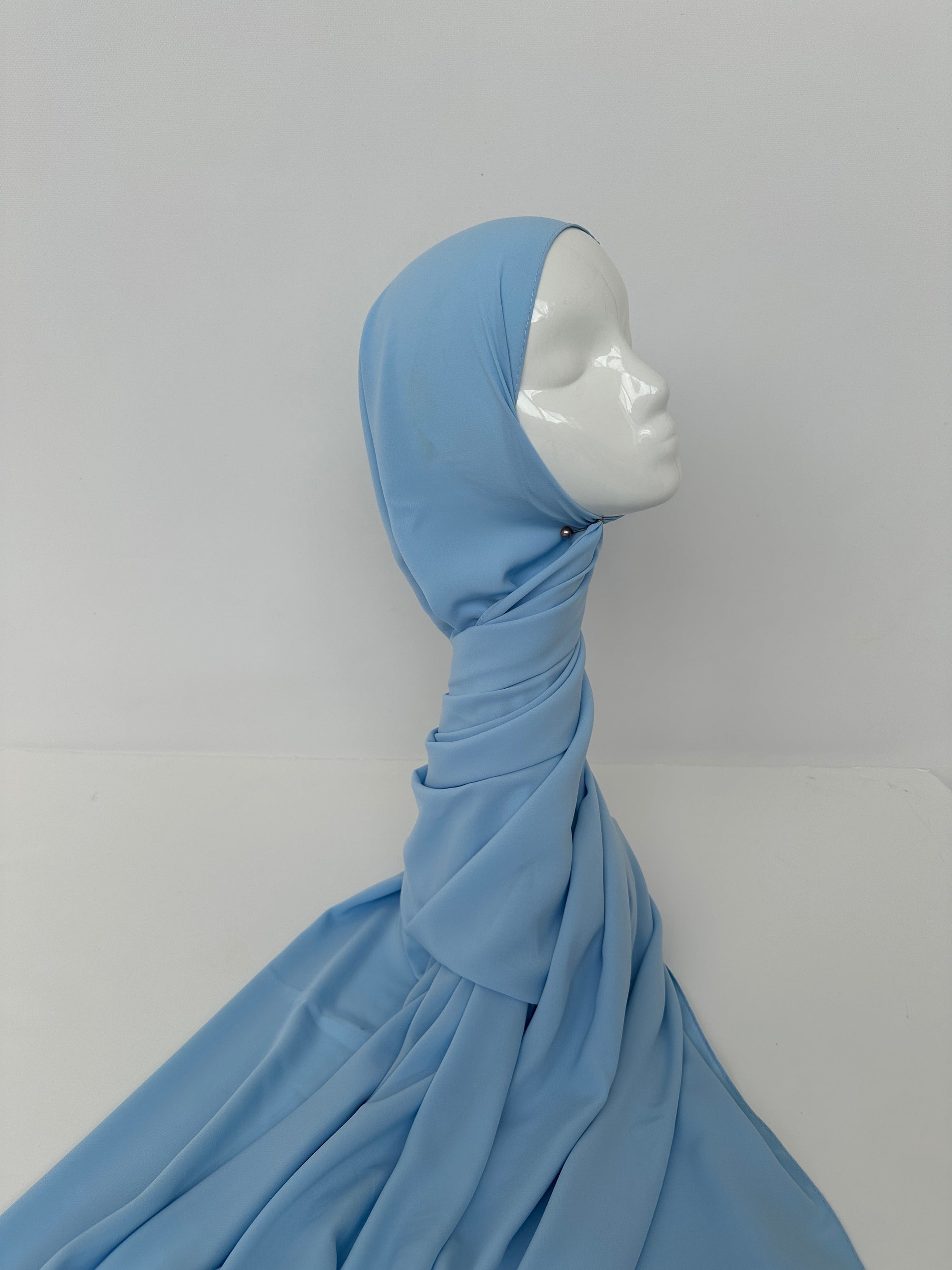 HIJAB SOIE DE MÈDINE BLEU CIEL