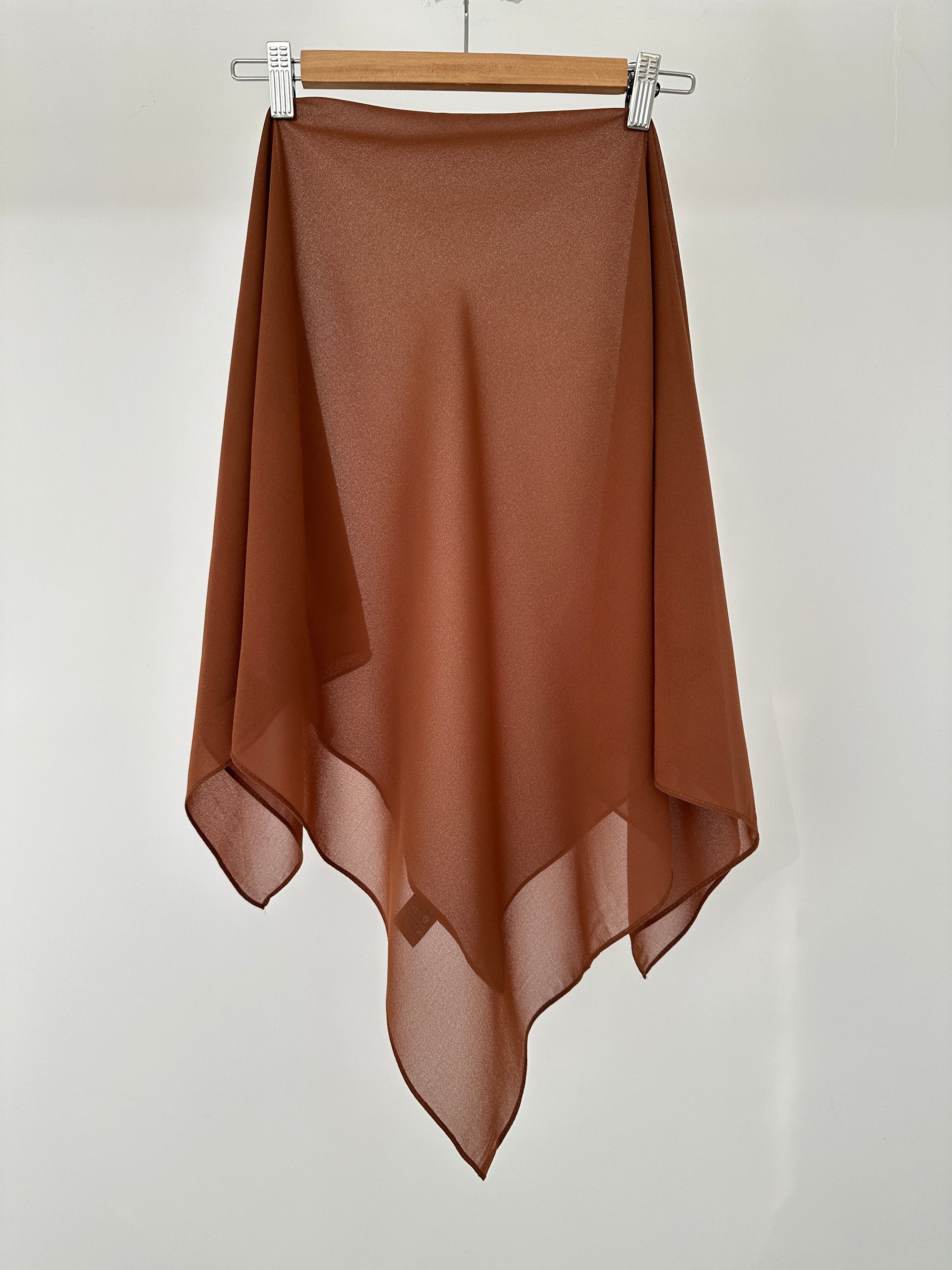 HIJAB CARRÉ EN MOUSSELINE CHOCOLATE