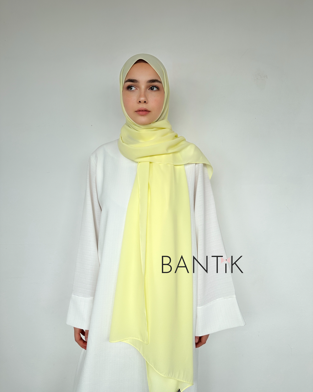HIJAB SOIE DE MÈDINE CITRON
