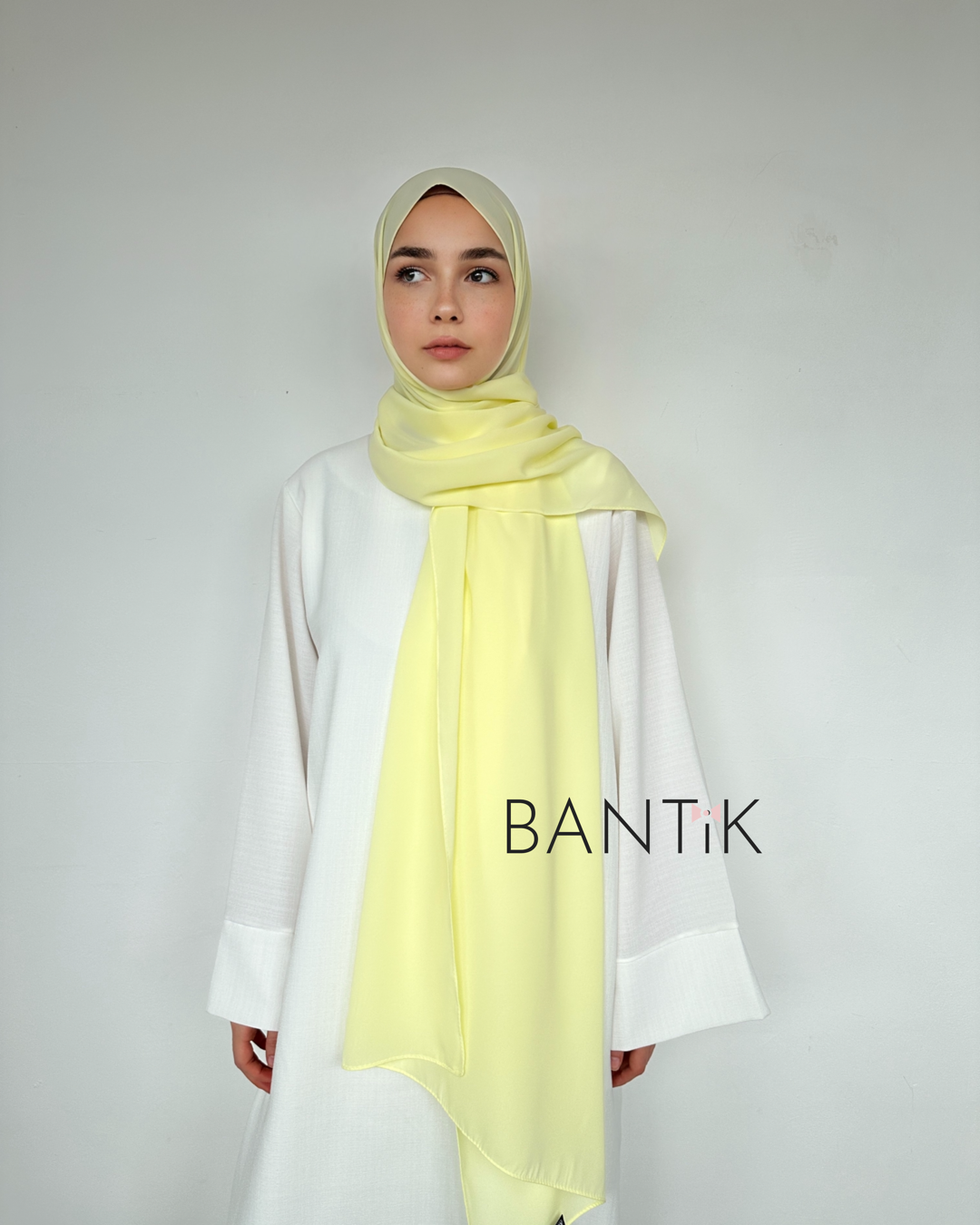HIJAB SOIE DE MÈDINE CITRON