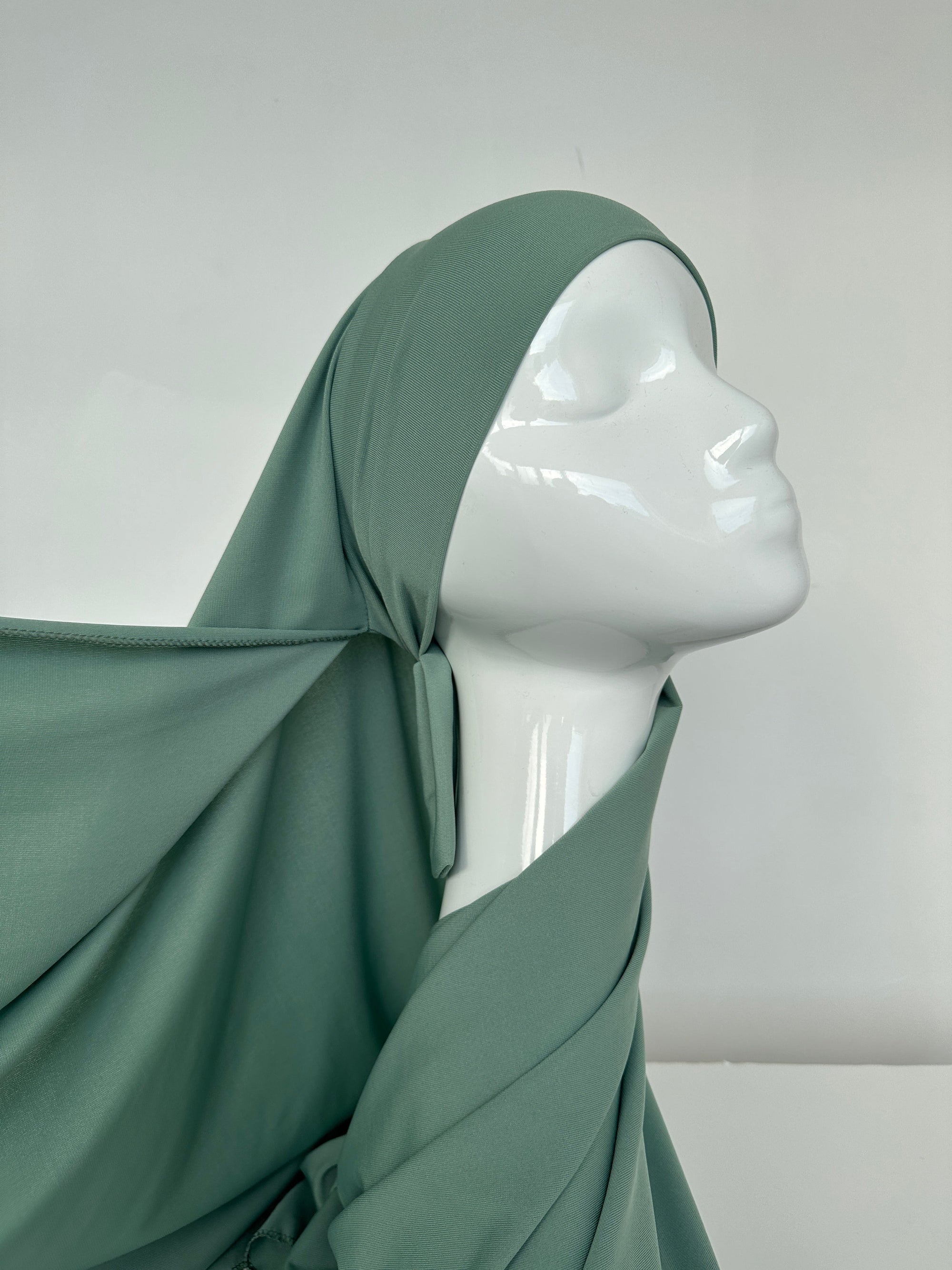 HIJAB JERSEY PREMIUM XL À NOUER VERT D’EUX