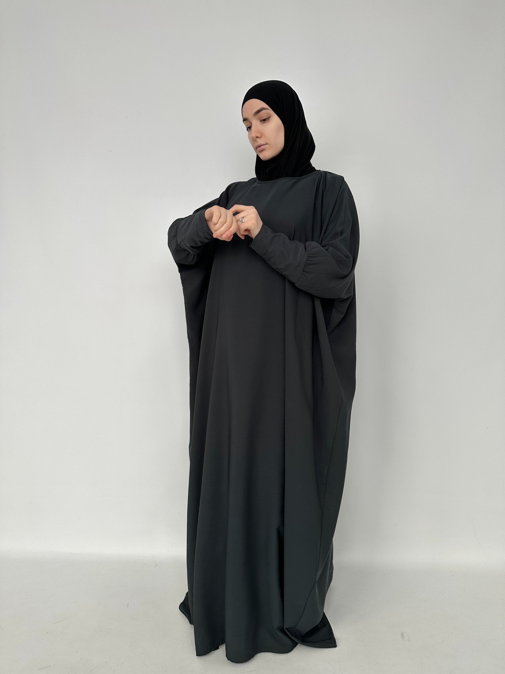 ABAYA SAMAL GRIS FONCÉ