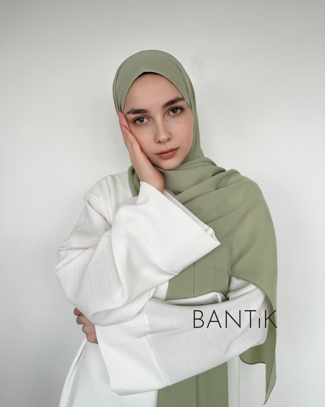HIJAB SOIE DE MÈDINE VERT