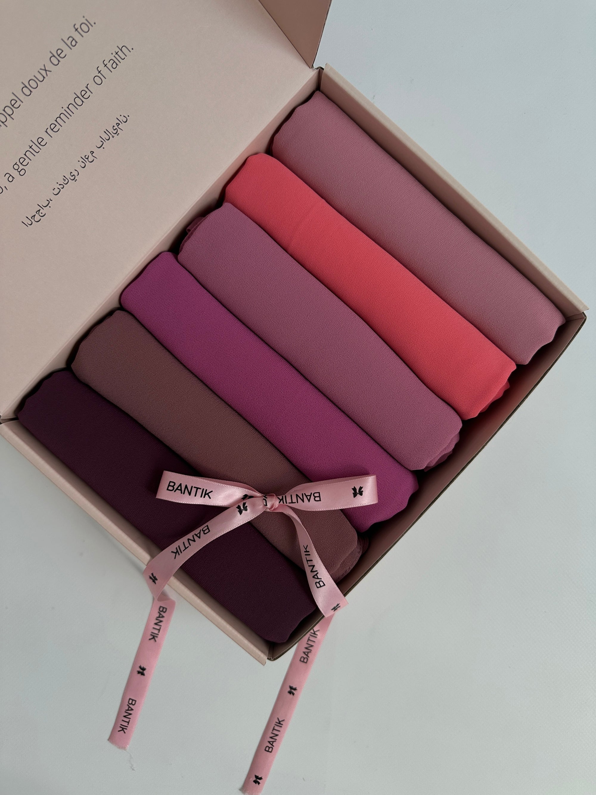 BOX DE 6 HIJABS EN MOUSSELINE