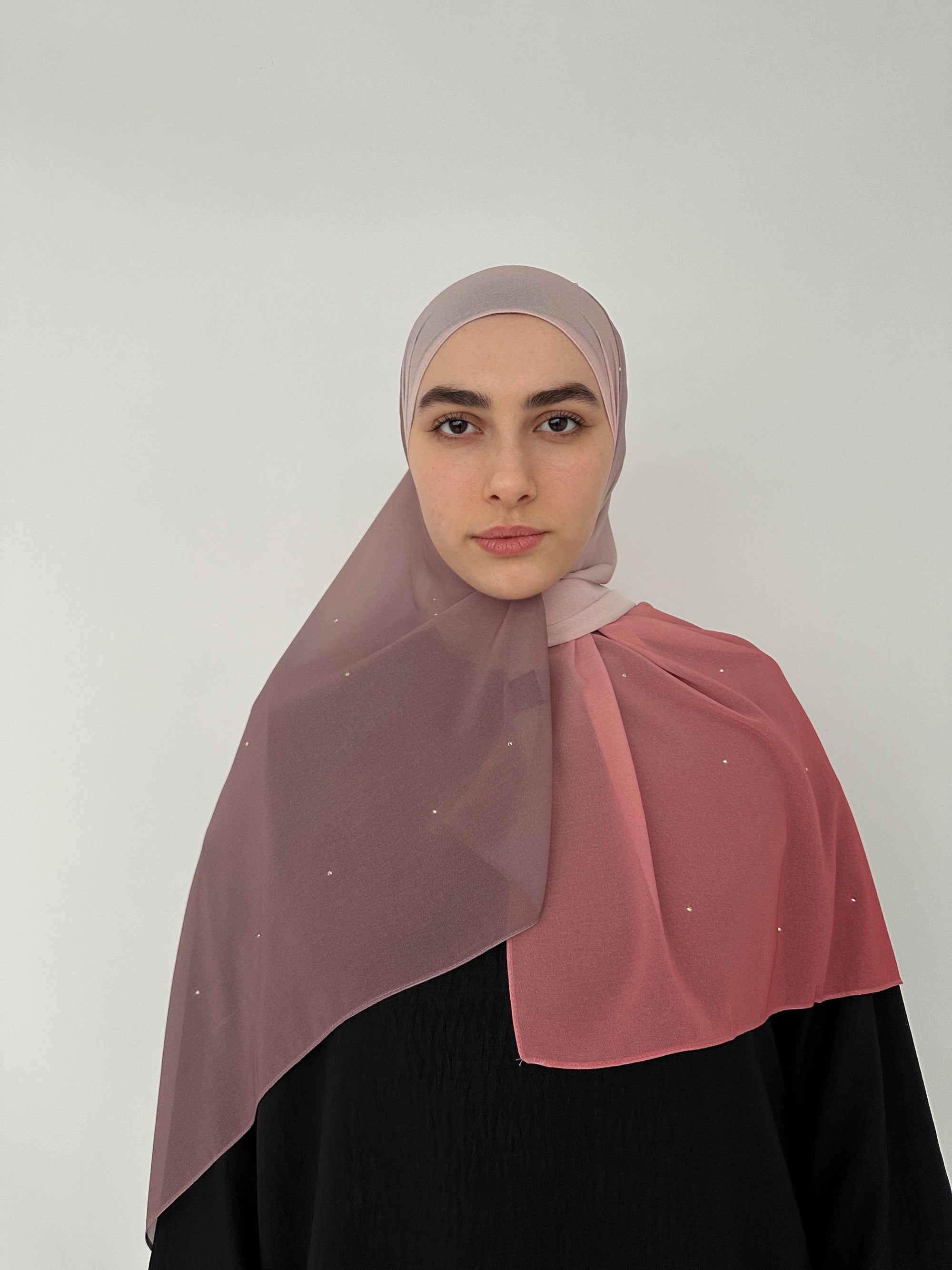 Hijab mousseline dégradé