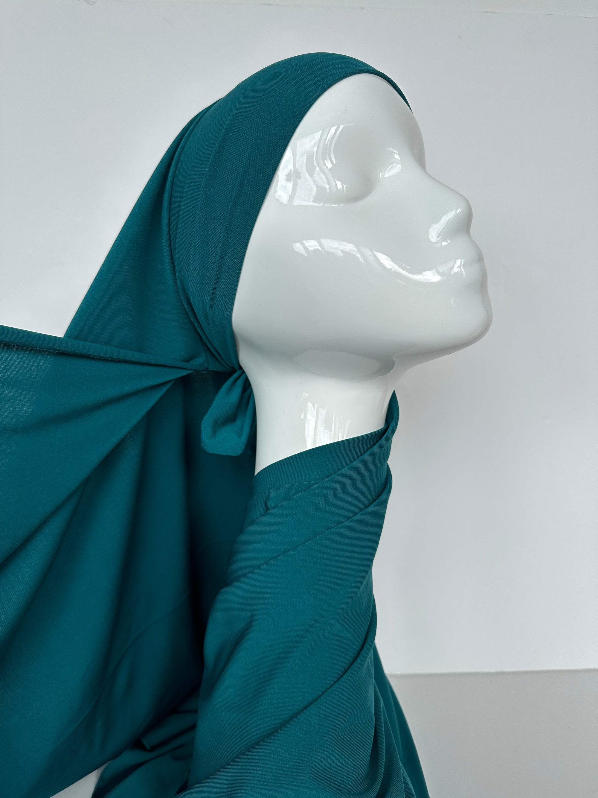 HIJAB JERSEY PREMIUM XL À NOUER PÉTROLE