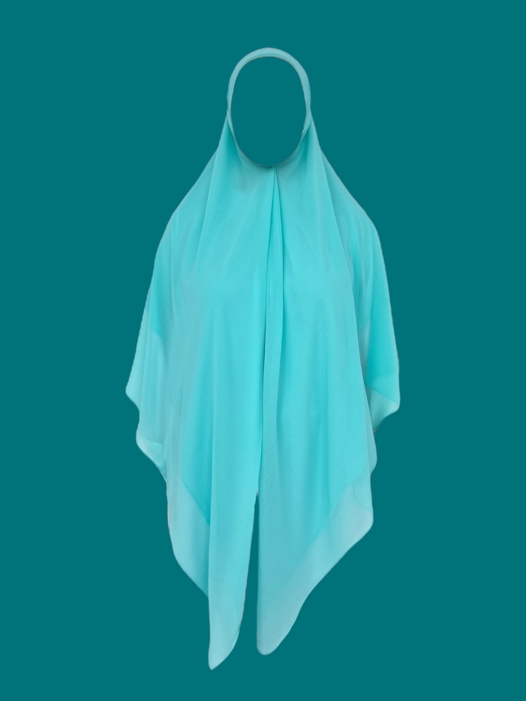 HIJAB CARRÉ XL EN MOUSSELINE AZUR
