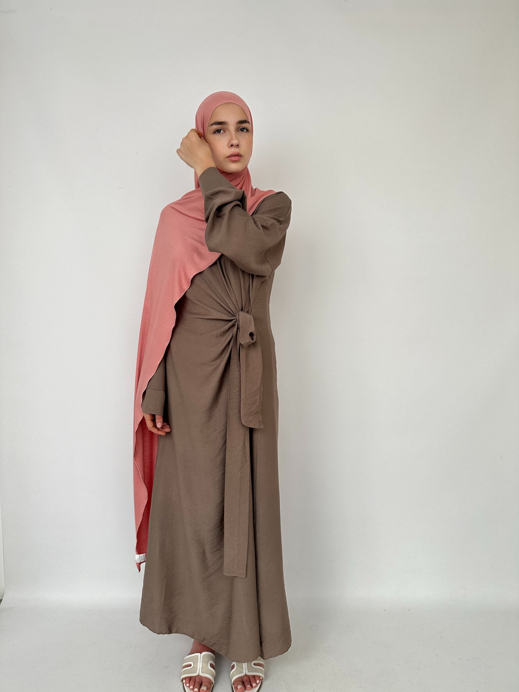 HIJAB JERSEY À ENFILER ROSE PÊCHE