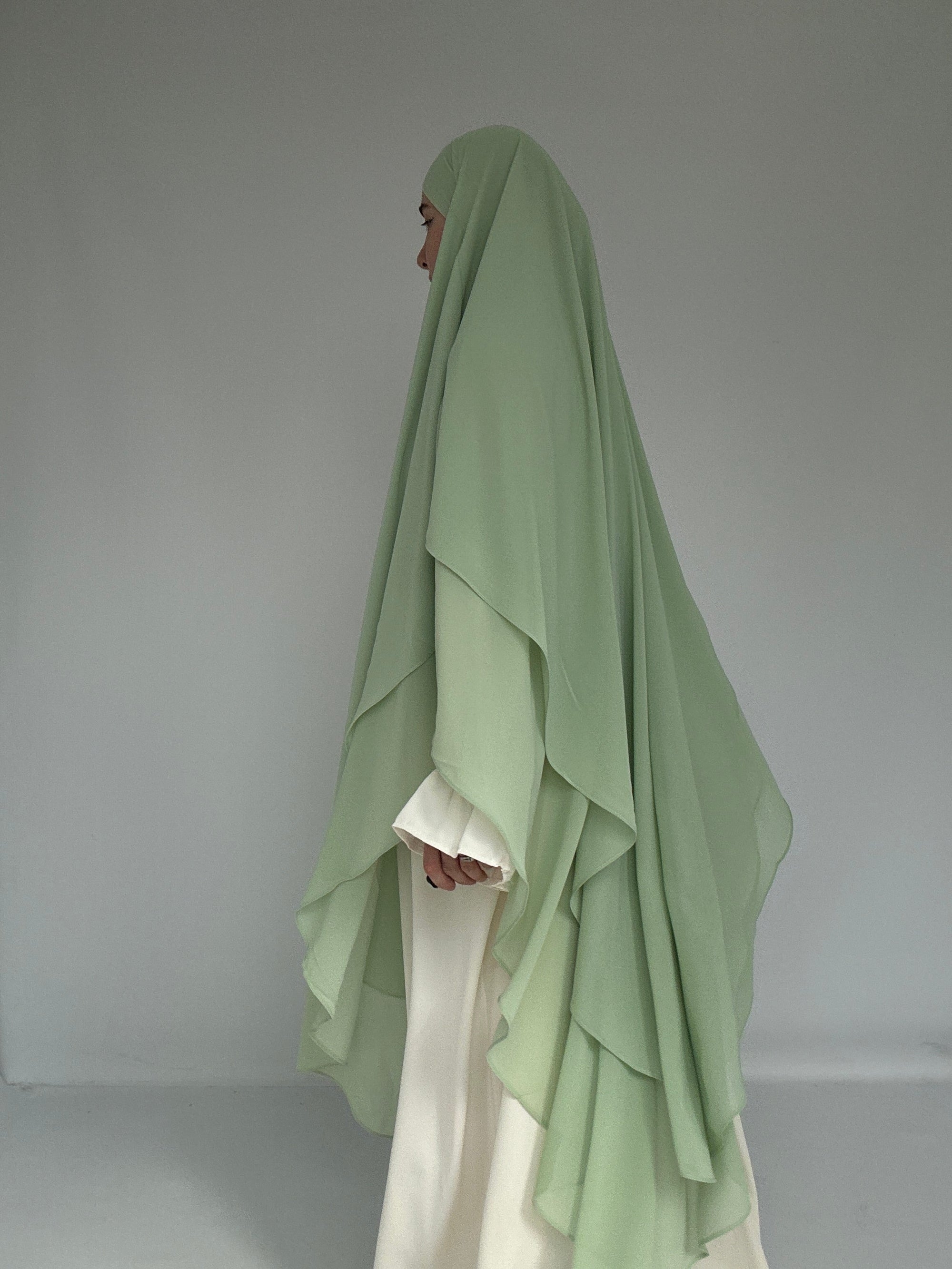 KHIMAR XXL MOUSSELINE PISTACHE