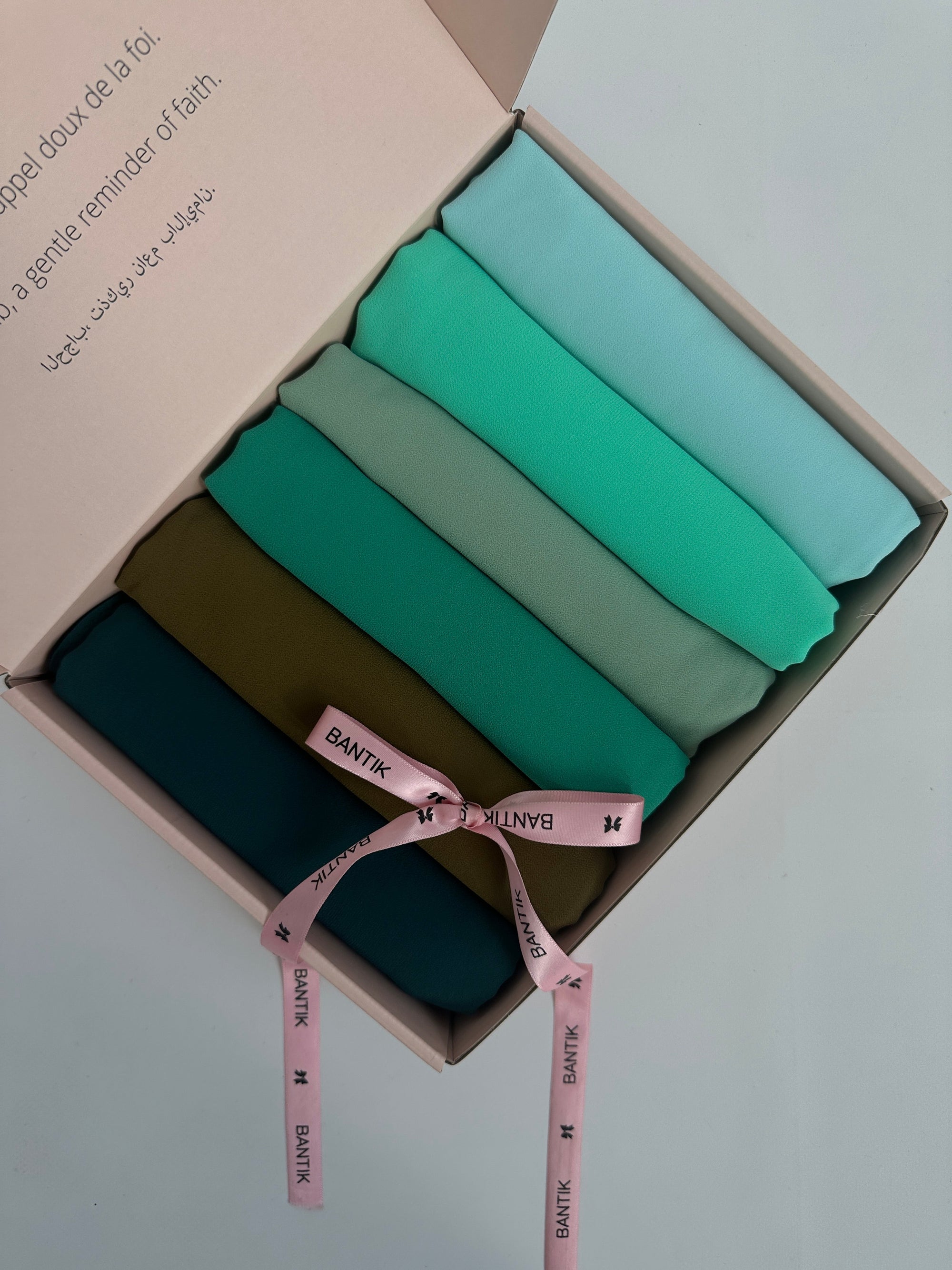 BOX DE 6 HIJABS EN MOUSSELINE