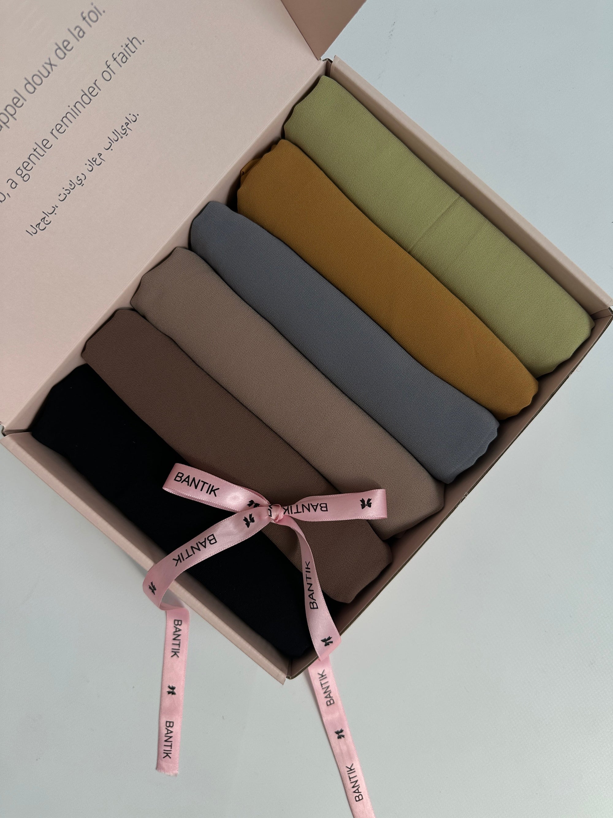 BOX DE 6 HIJAB EN MOUSSELINE