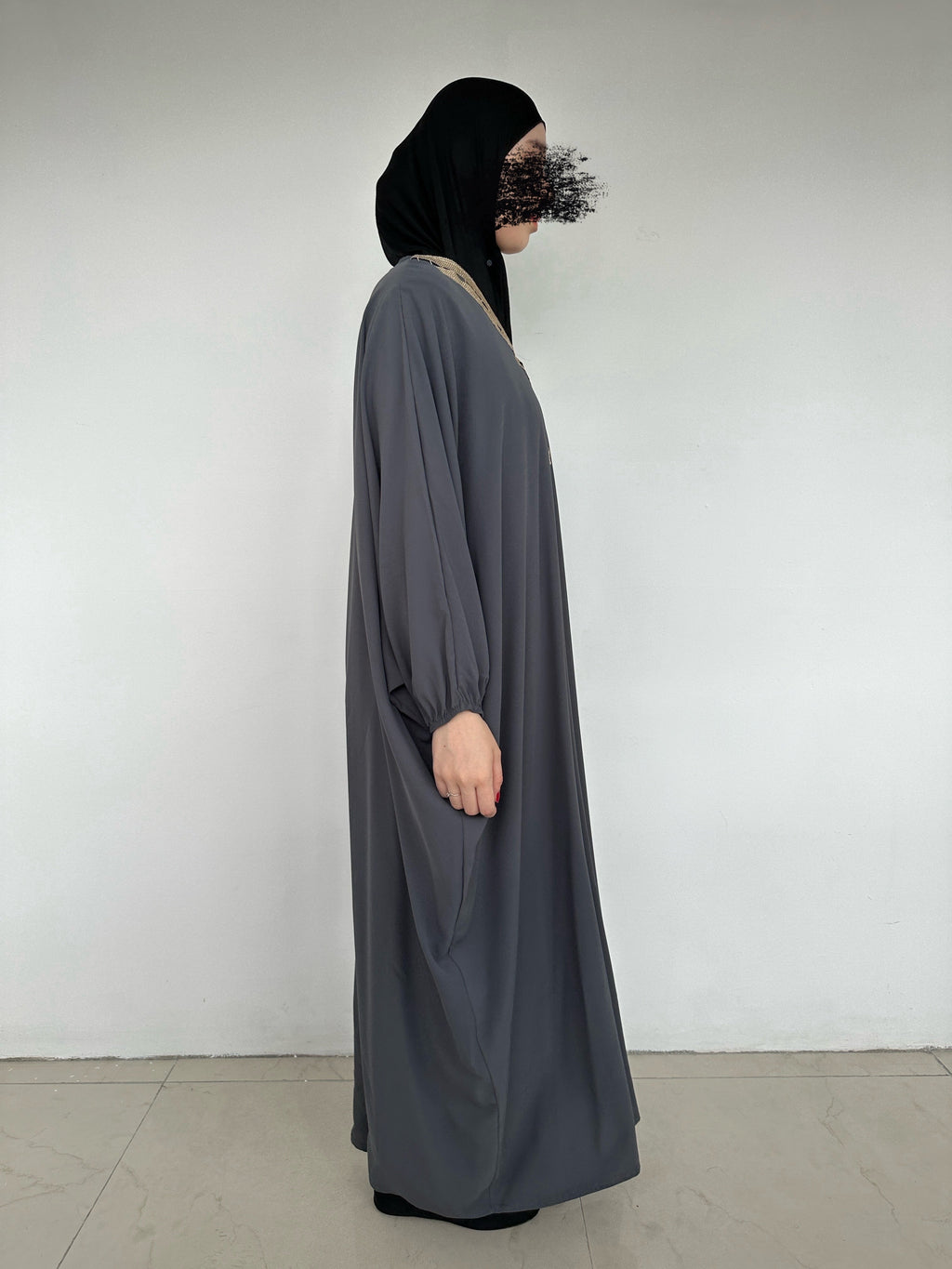 DJELLABA AYA GRIS FONCÉ