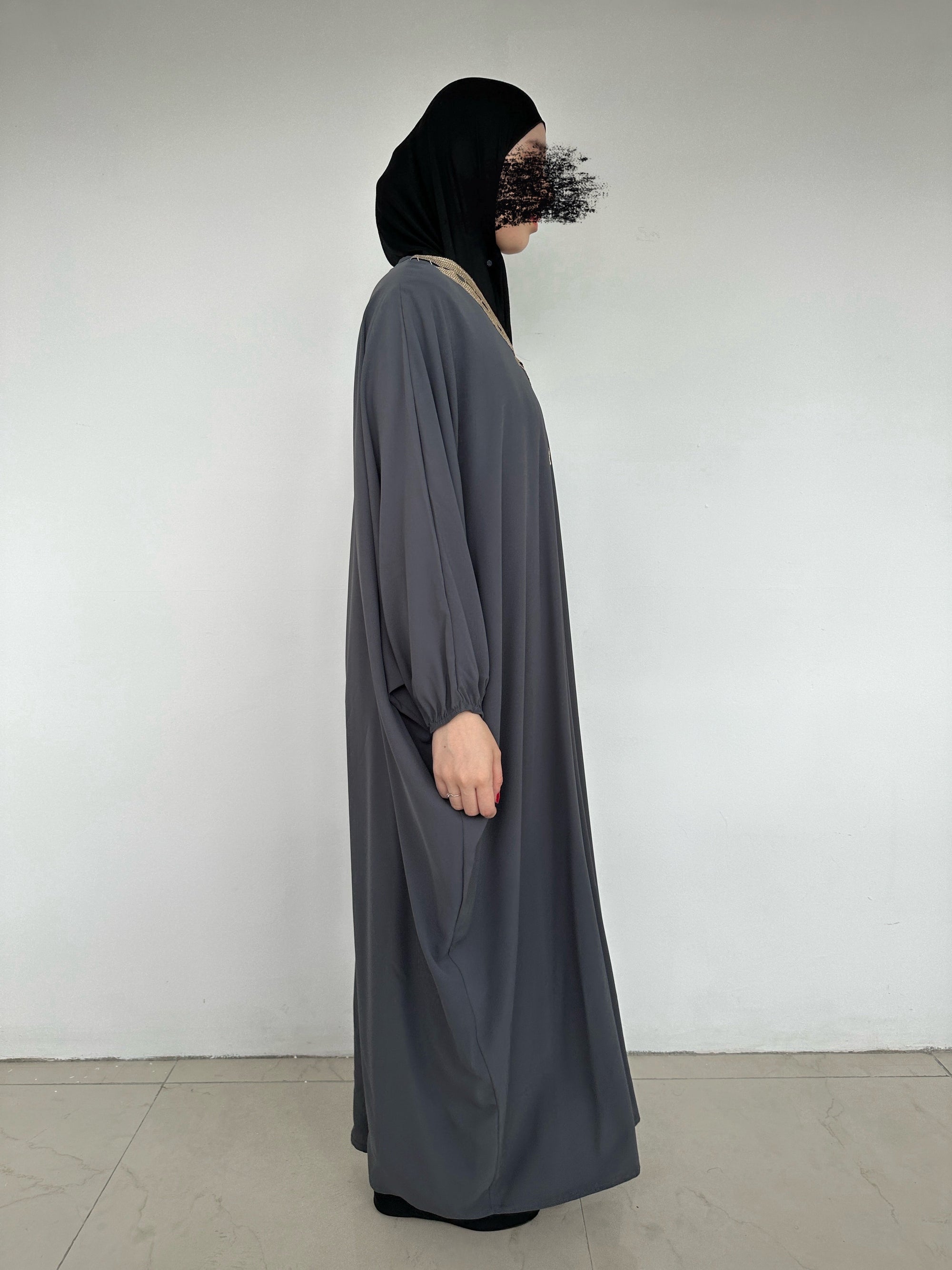 DJELLABA AYA GRIS FONCÉ