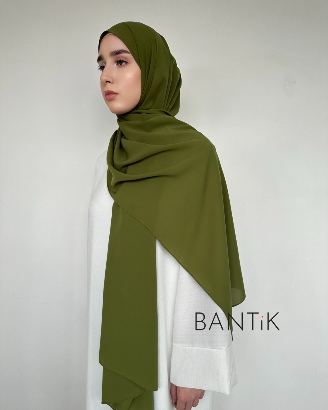 HIJAB SOIE DE MÈDINE KAKI