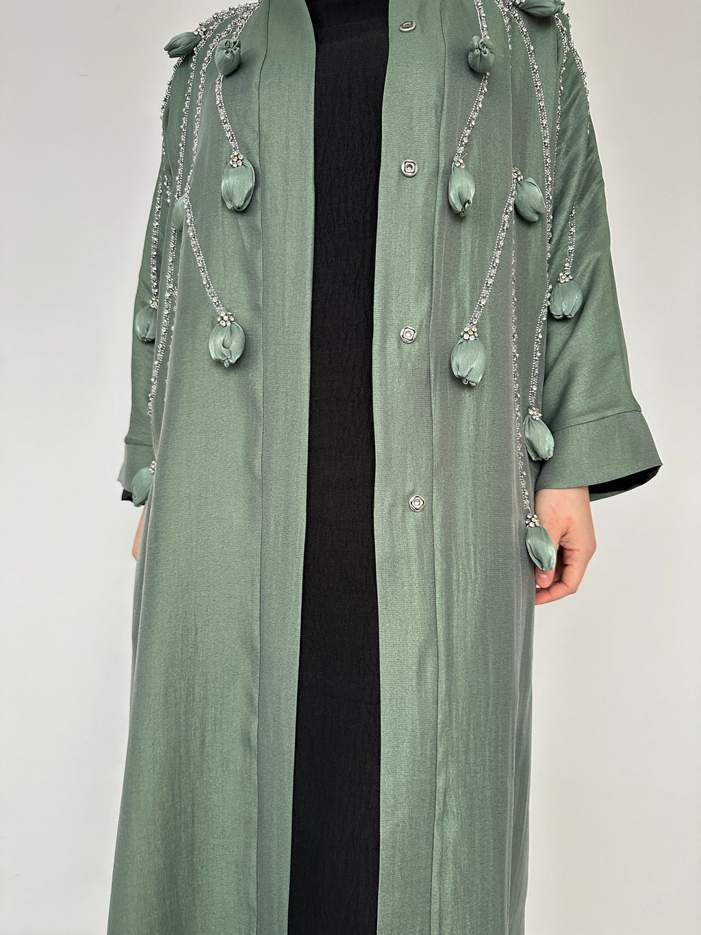 KIMONO STRASS VERT