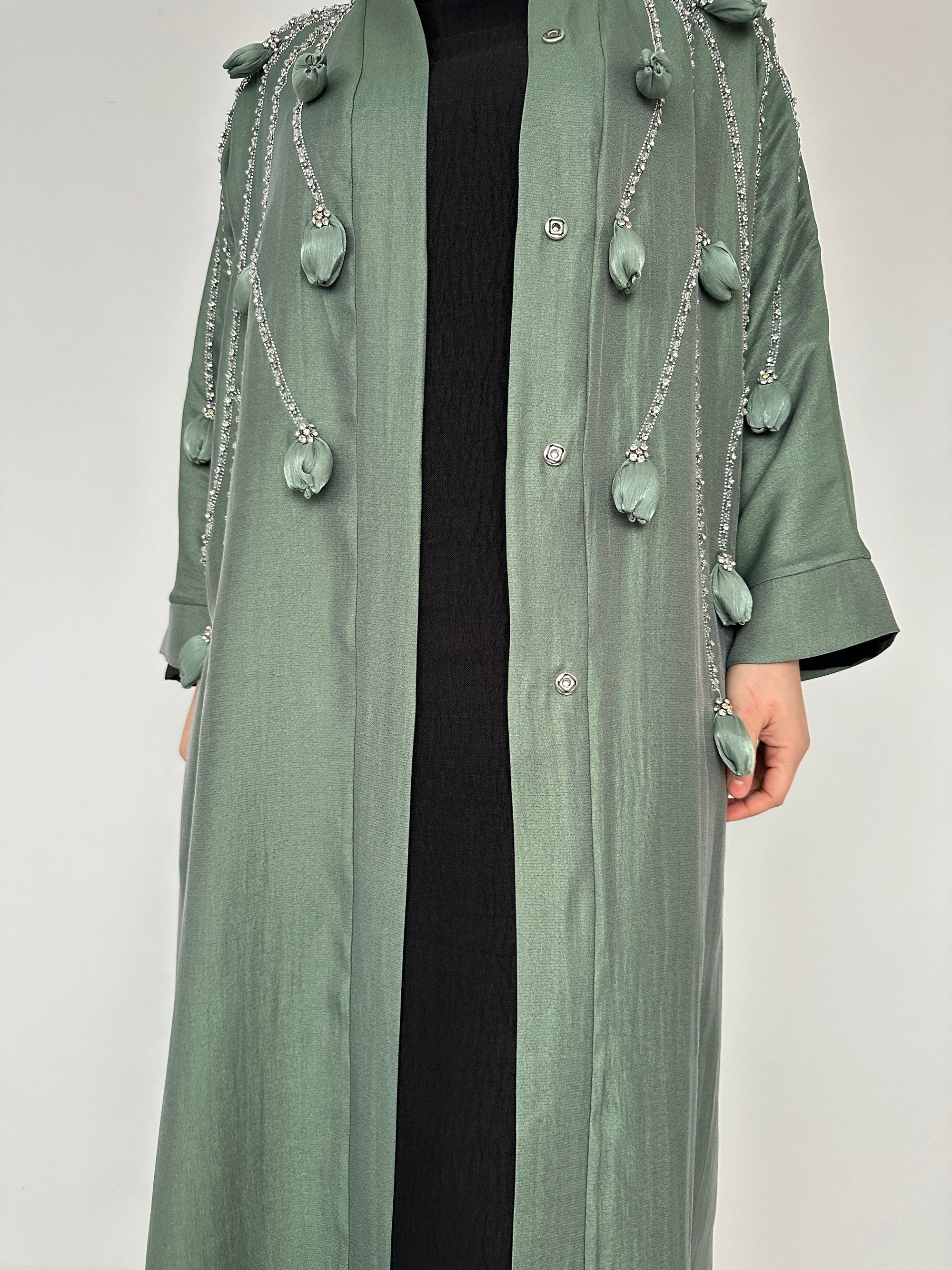 KIMONO STRASS VERT