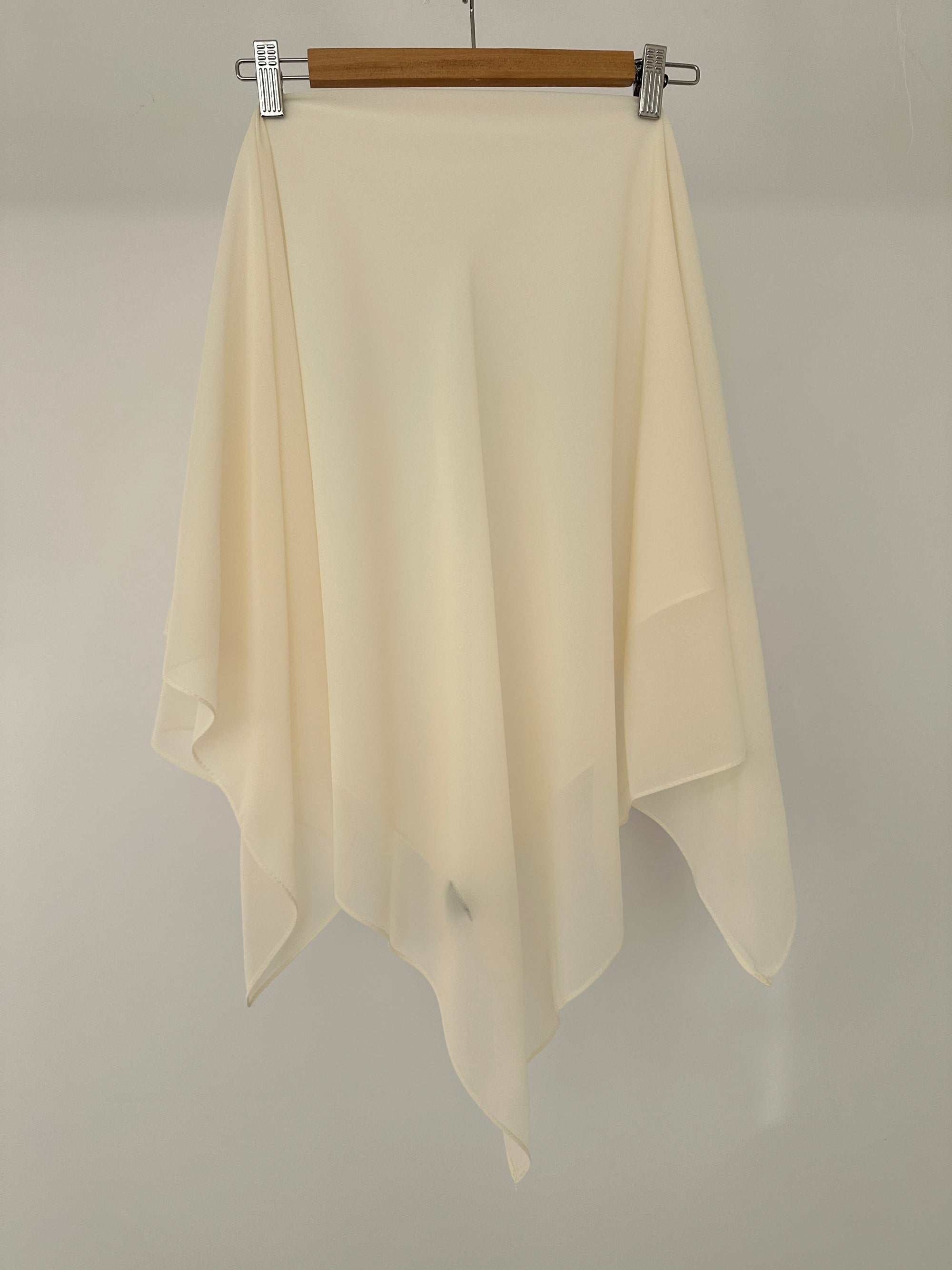 HIJAB CARRÉ EN MOUSSELINE CRÈME