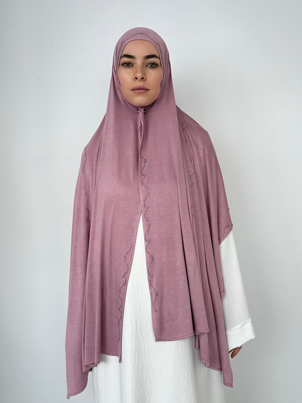 HIJAB JERSEY LUX STRASS ROSE