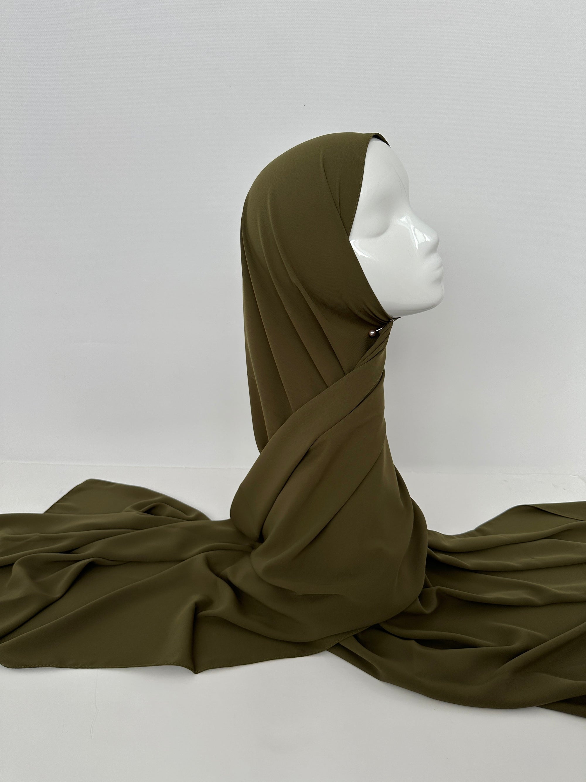 HIJAB SOIE DE MÉDINE KAKI