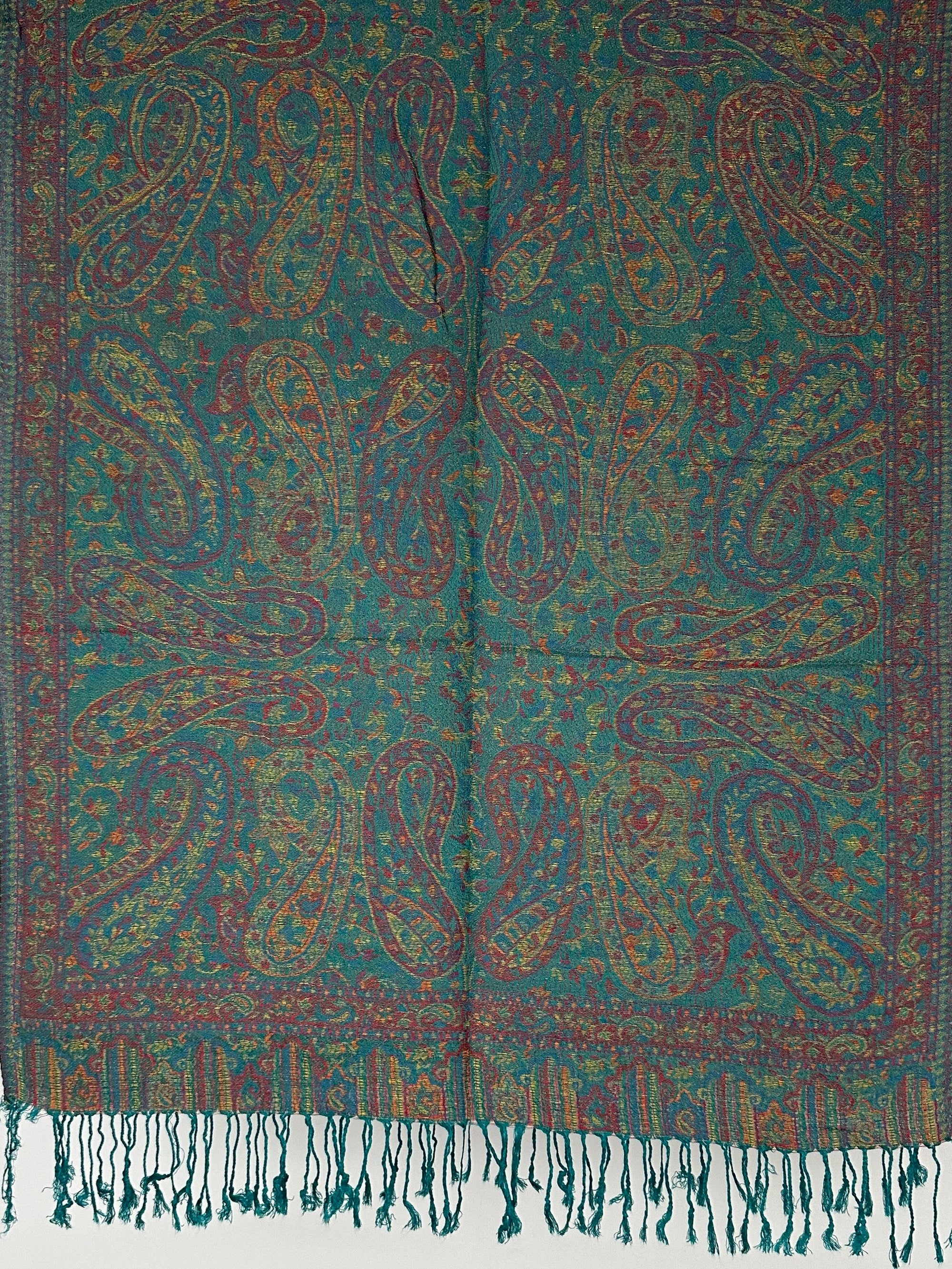 PASHMINA À MOTIFS AVEC FRANGES
