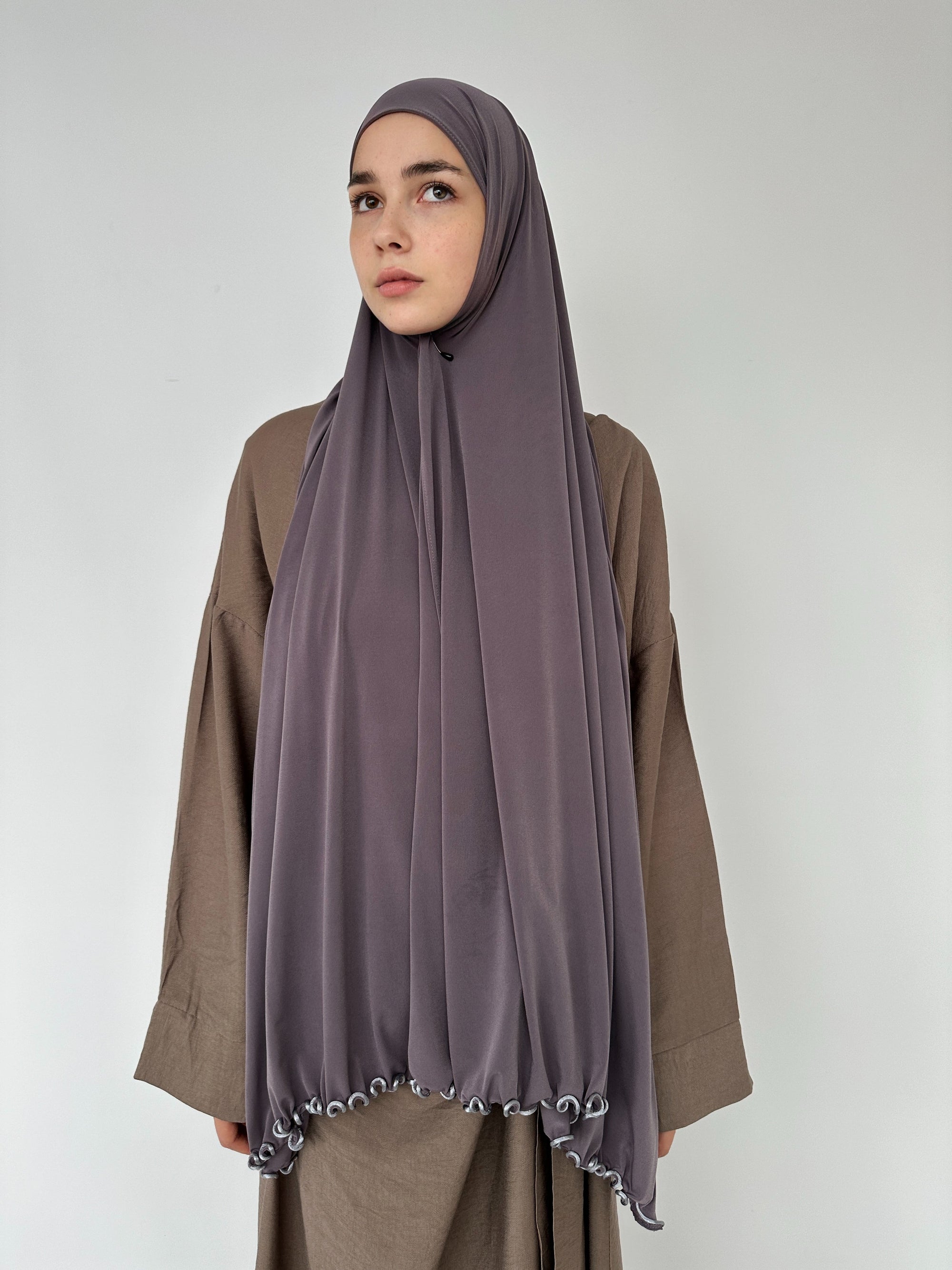 HIJAB JERSEY LUXE FRISÉE PRUNE