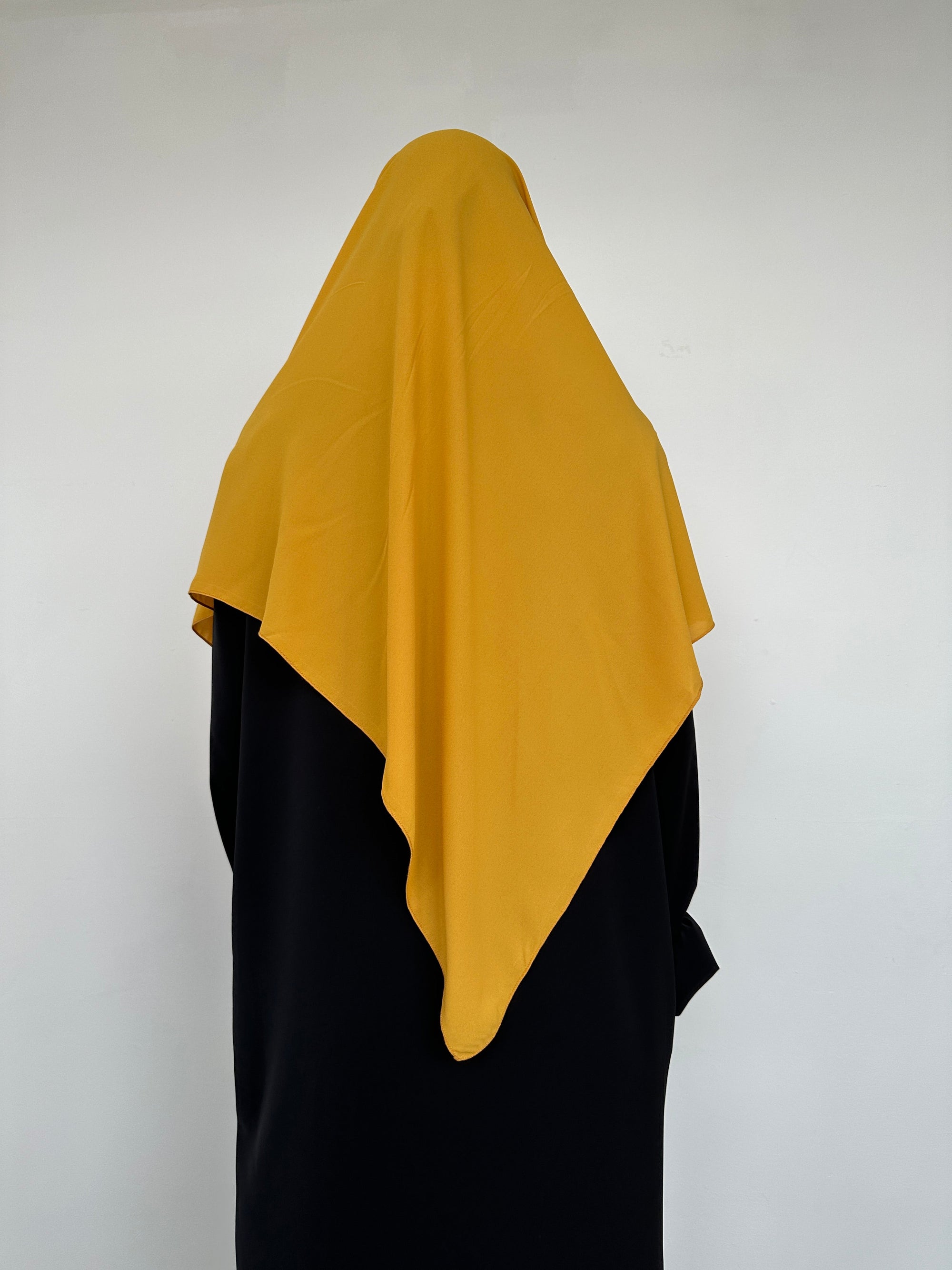 KHIMAR MI-LONG EN MOUSSELINE AVEC BANDEAU EN JERSEY
