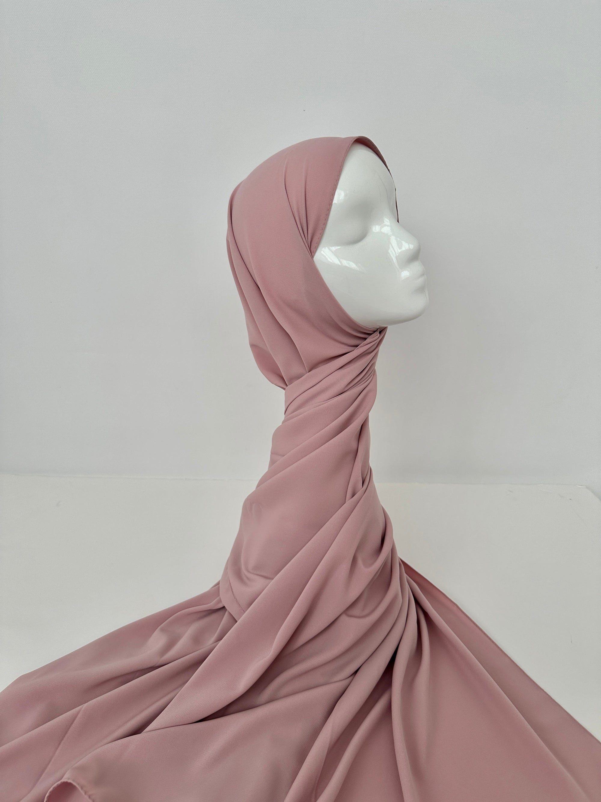 HIJAB SOIE DE MÉDINE ROSA PÂLE
