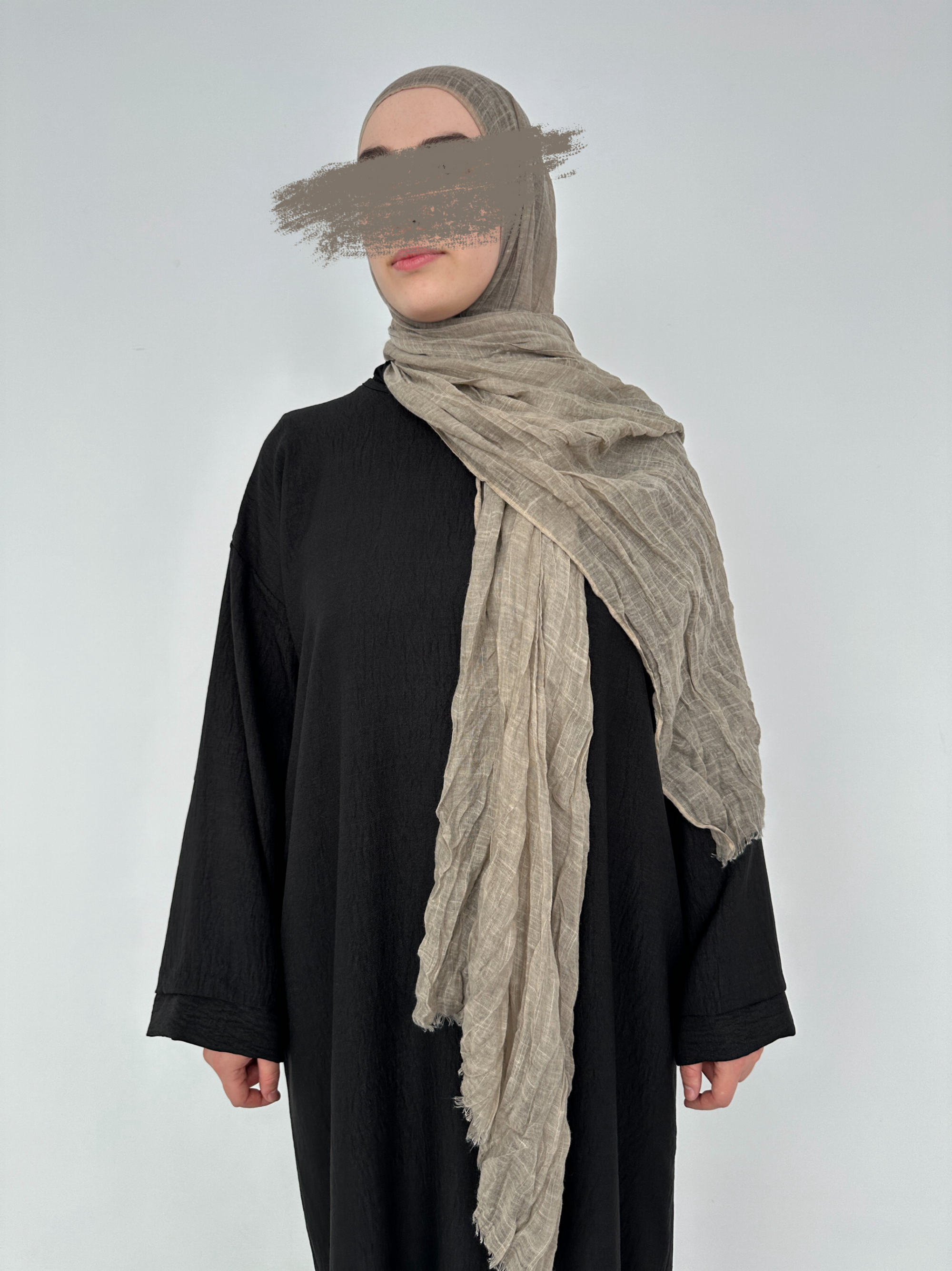 CHÂLE FROISSÉE TAUPE