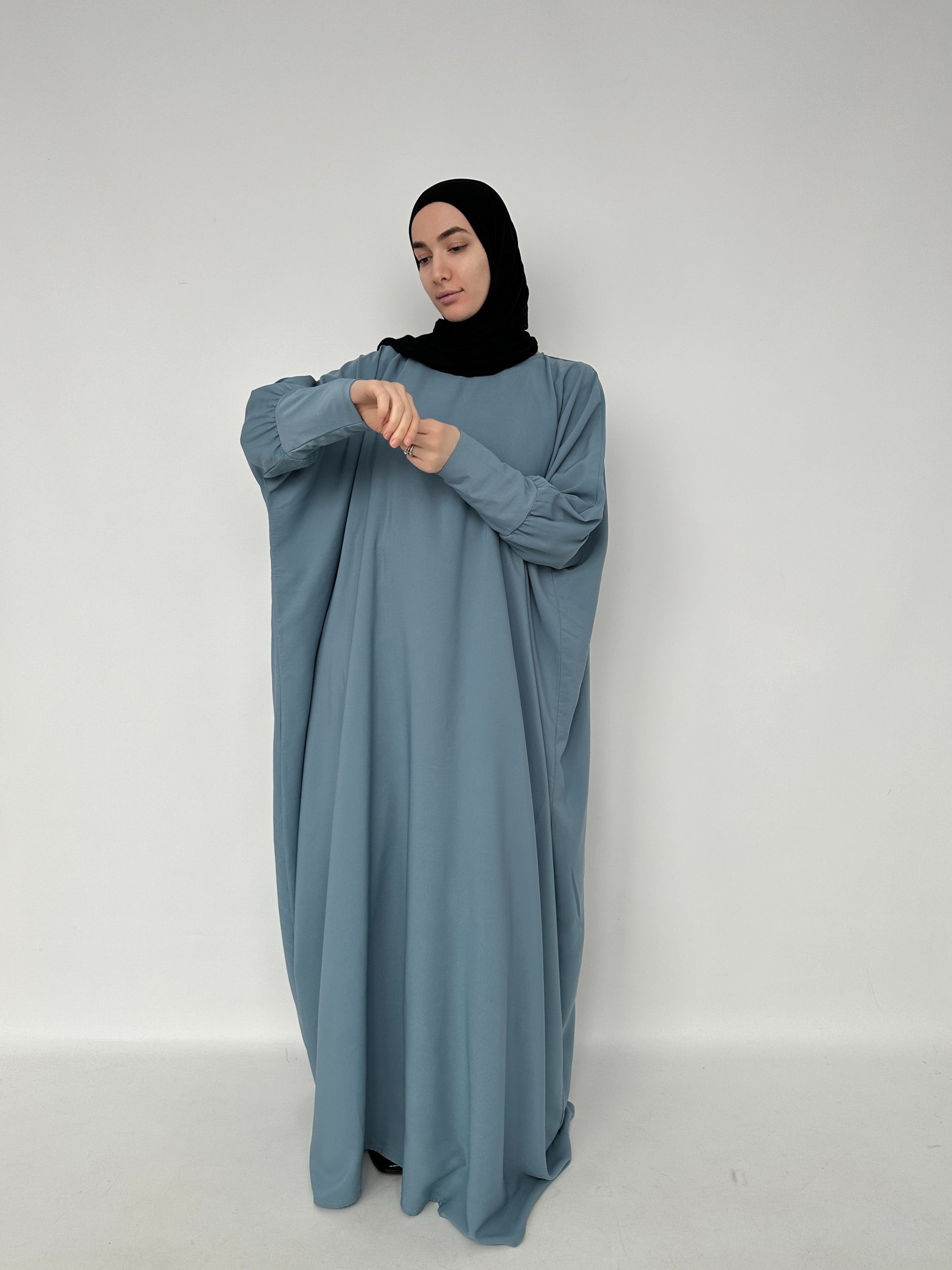 ABAYA SAMAL BLEU GRIS