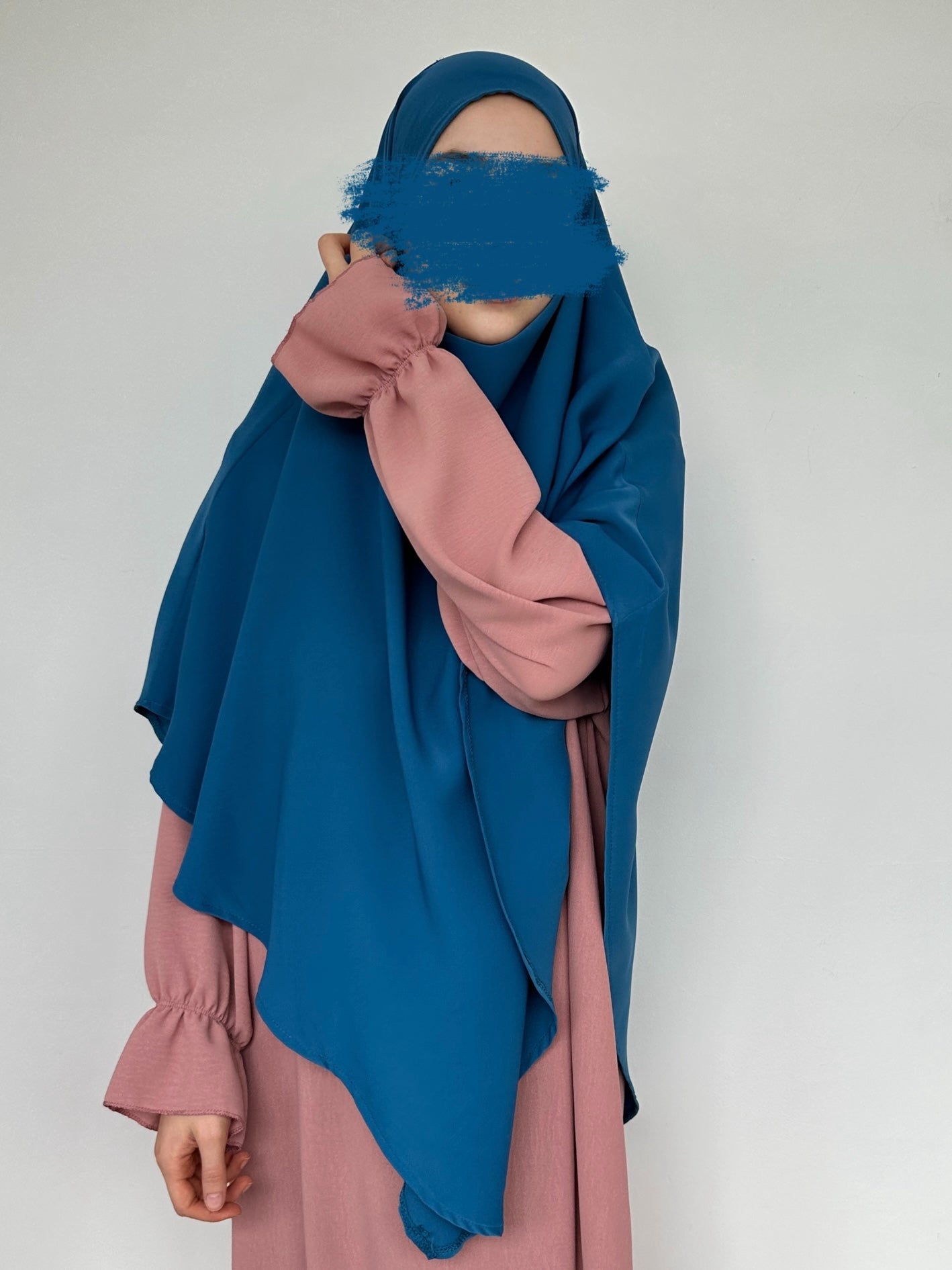 KHIMAR SOIE DE MÈDINE AZUR