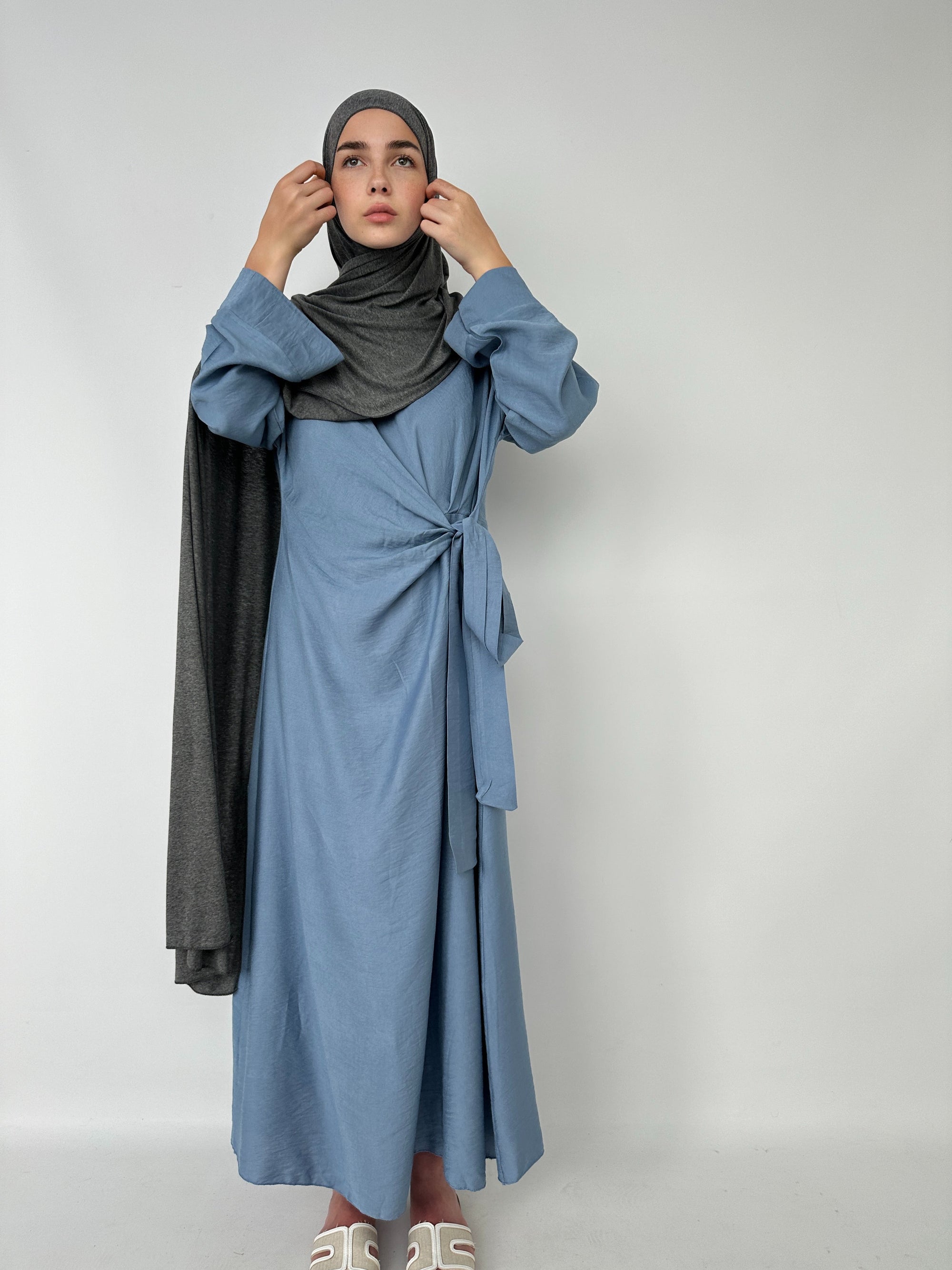 HIJAB JERSEY À ENFILER GRIS FONCÉ