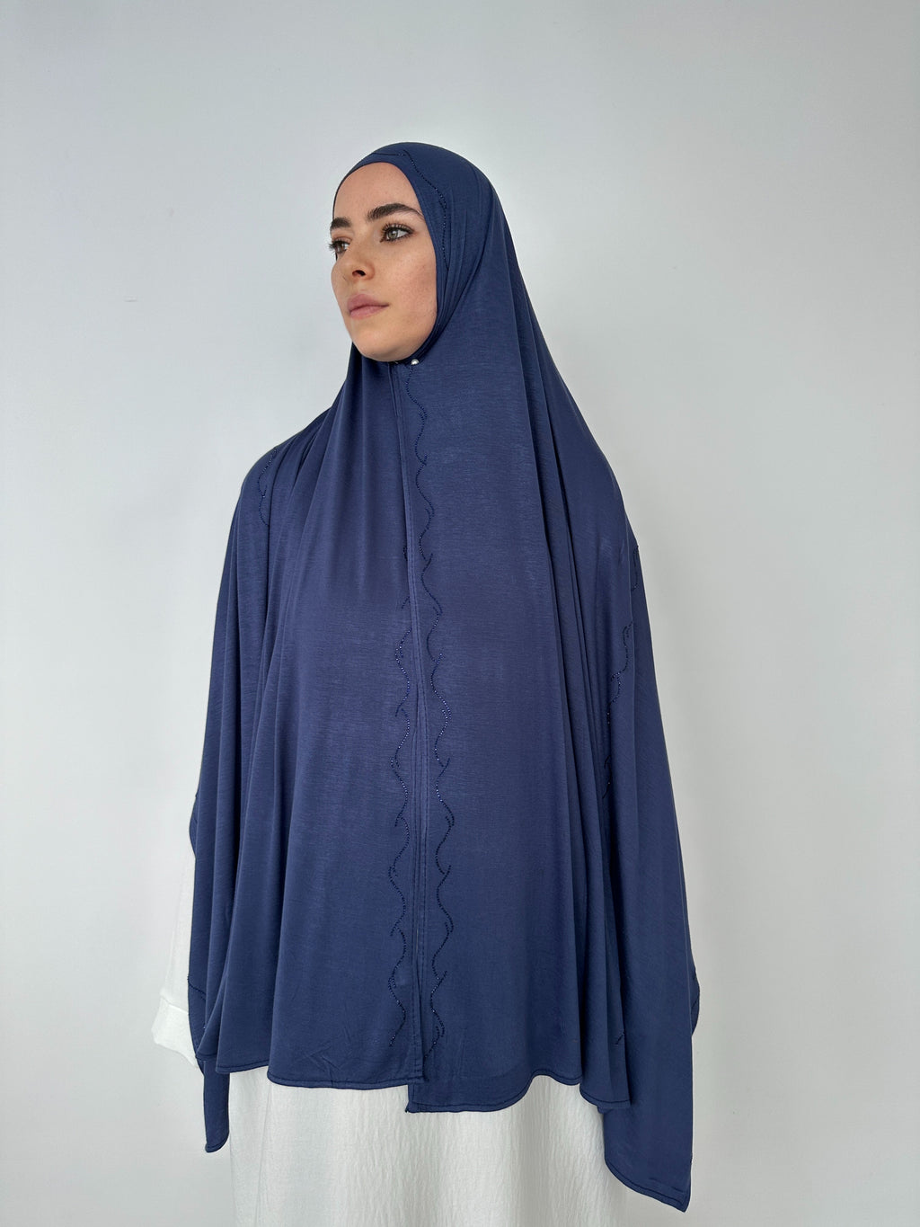 HIJAB JERSEY LUX STRASS BLUE