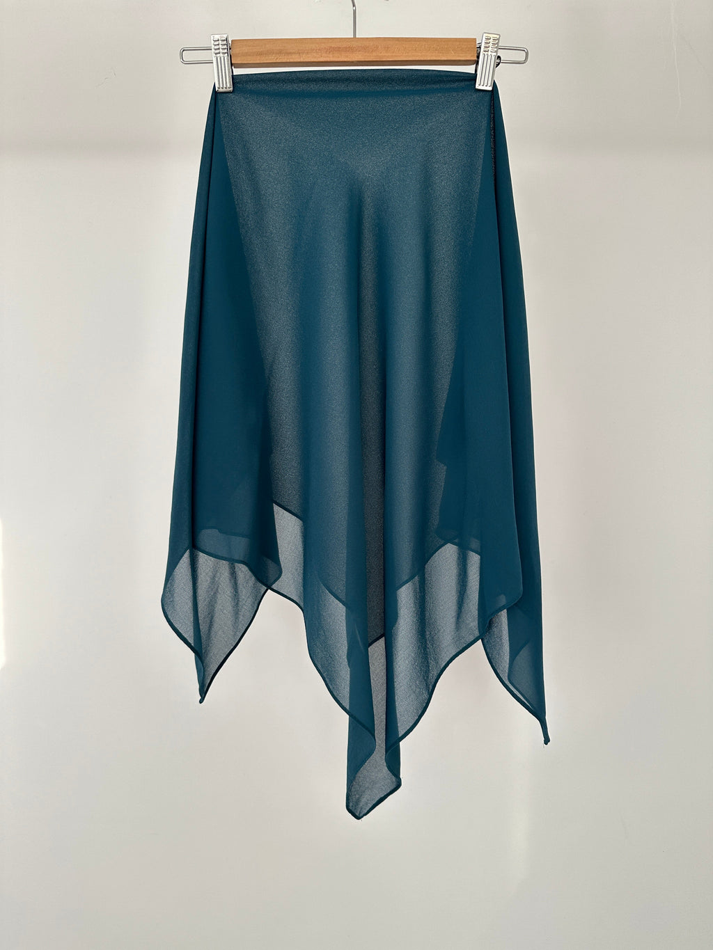HIJAB CARRÉ EN MOUSSELINE PETROL