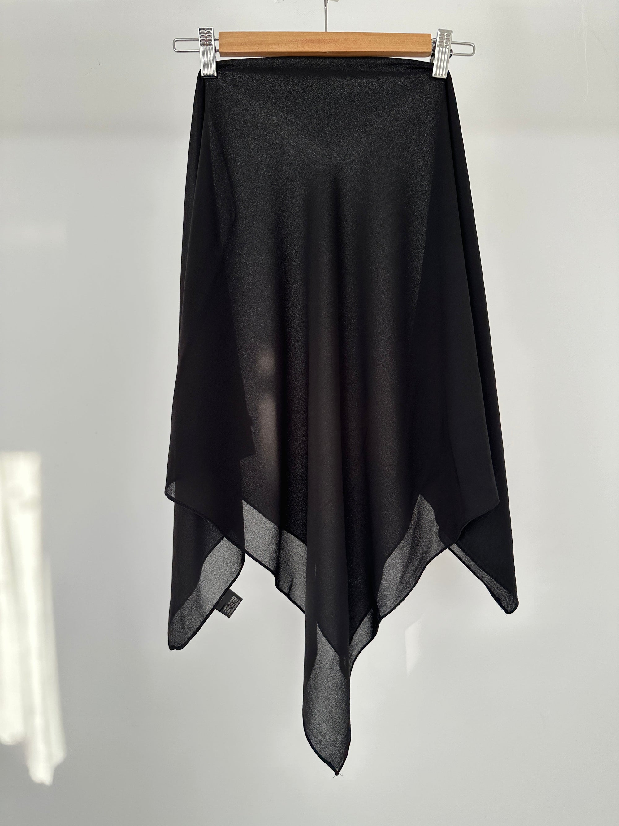 HIJAB CARRÉ EN MOUSSELINE NOIR