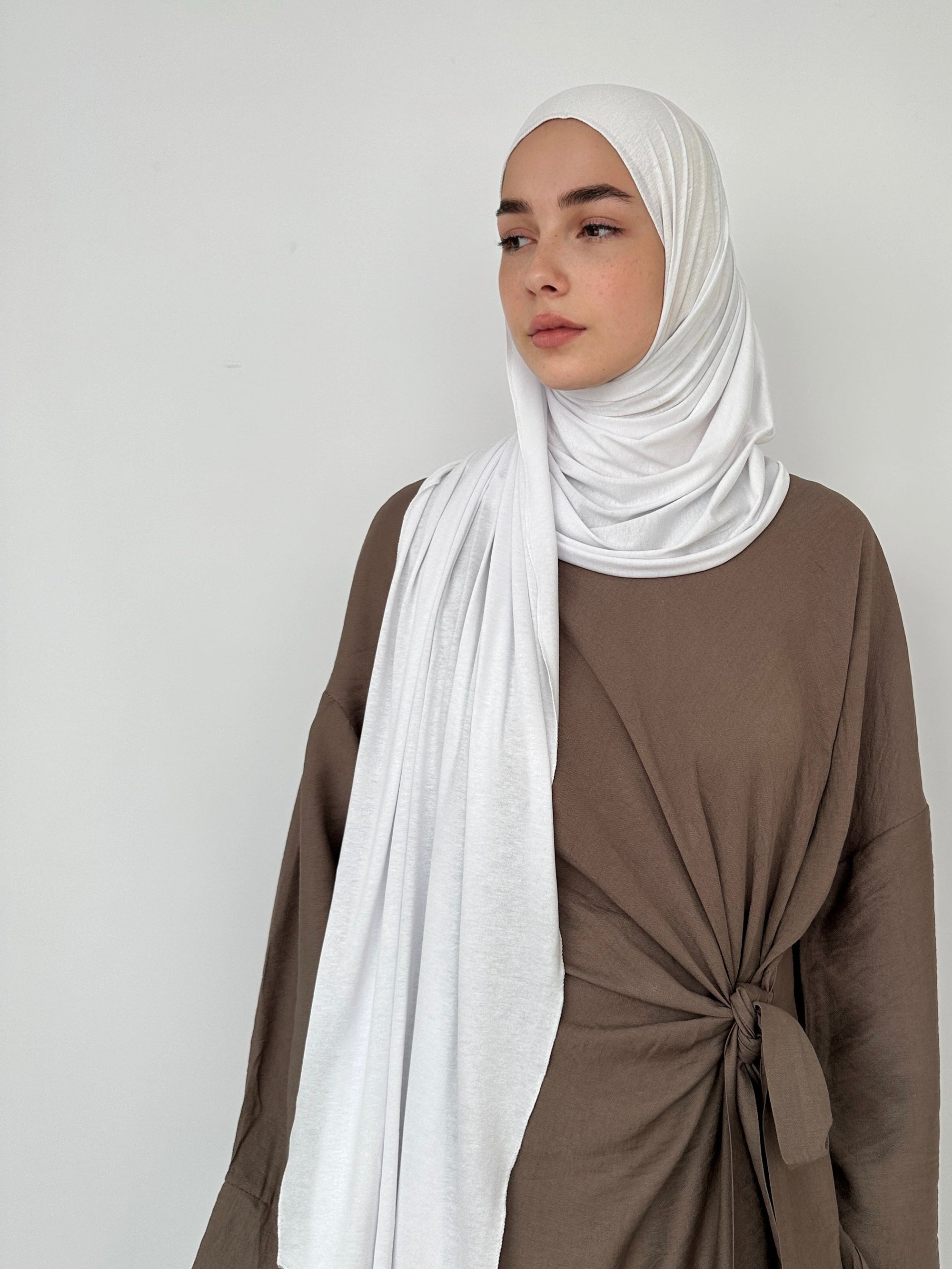 HIJAB JERSEY À ENFILER BLANC