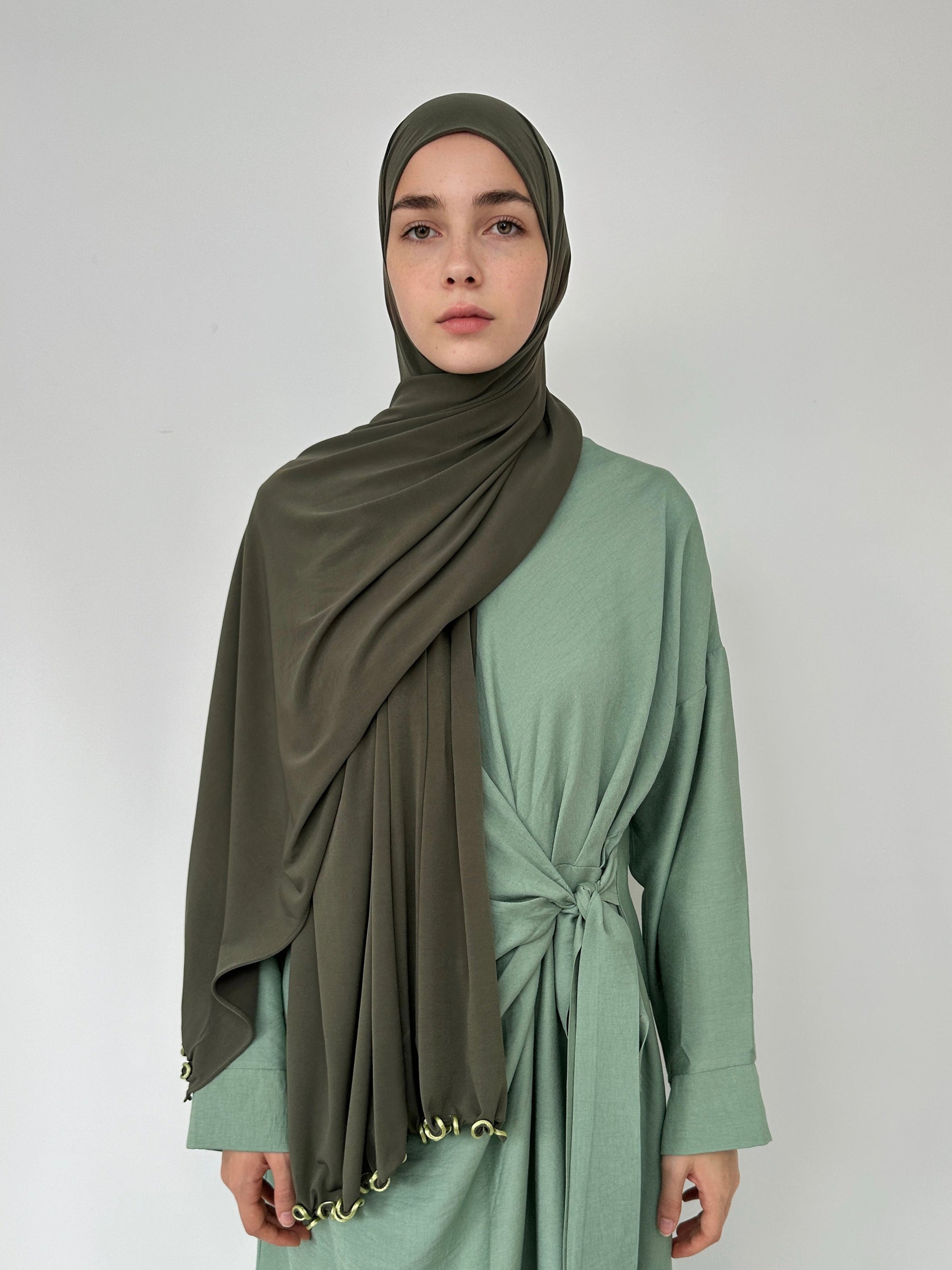 HIJAB JERSEY LUXE FRISÉE KAKI