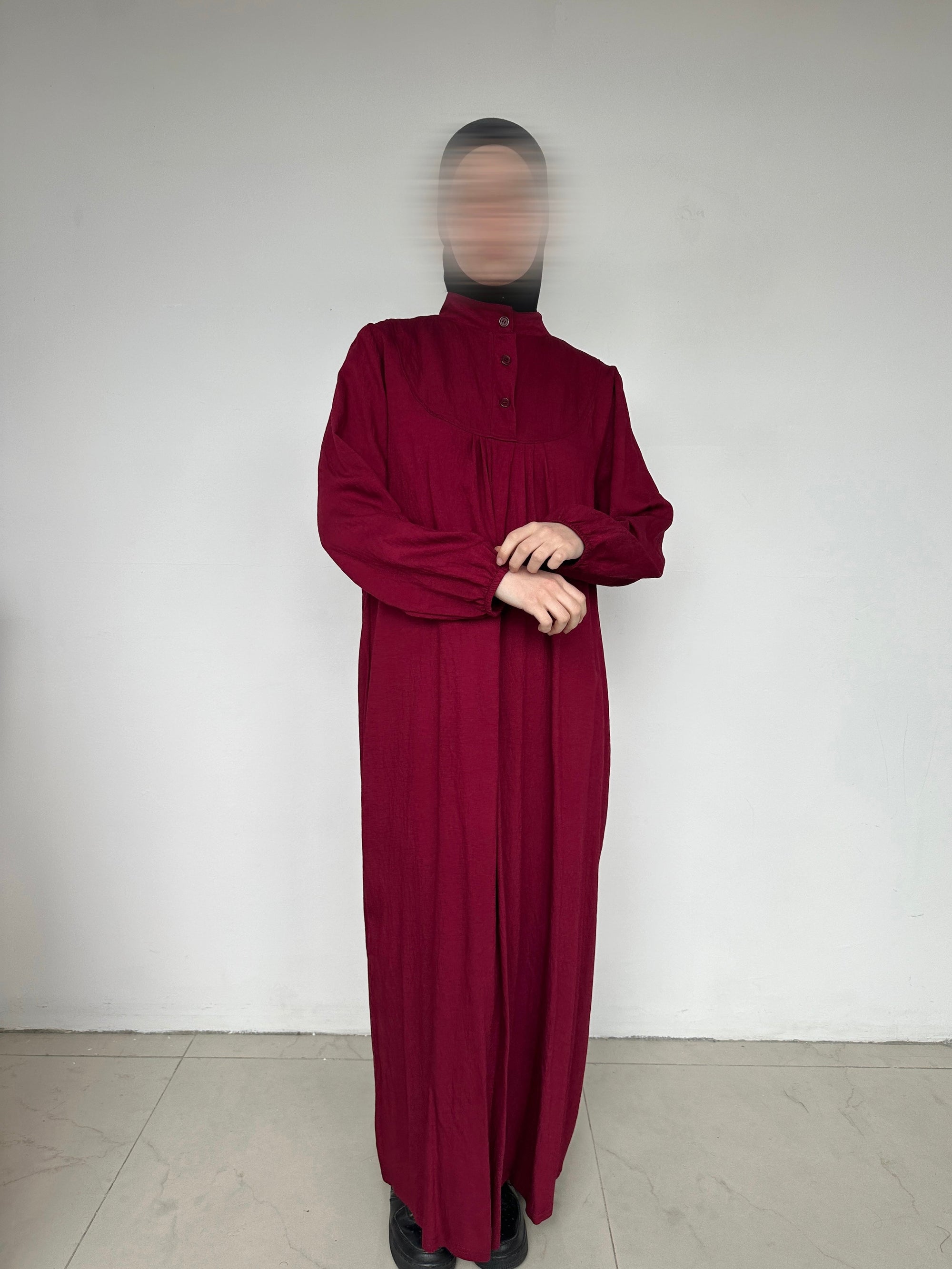 ROBE LINA LONGUE BORDEAUX