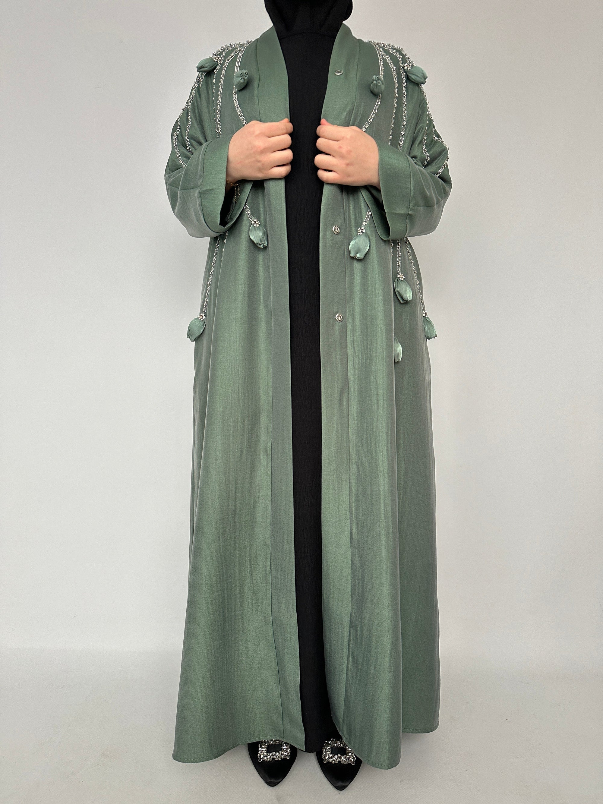 KIMONO STRASS VERT