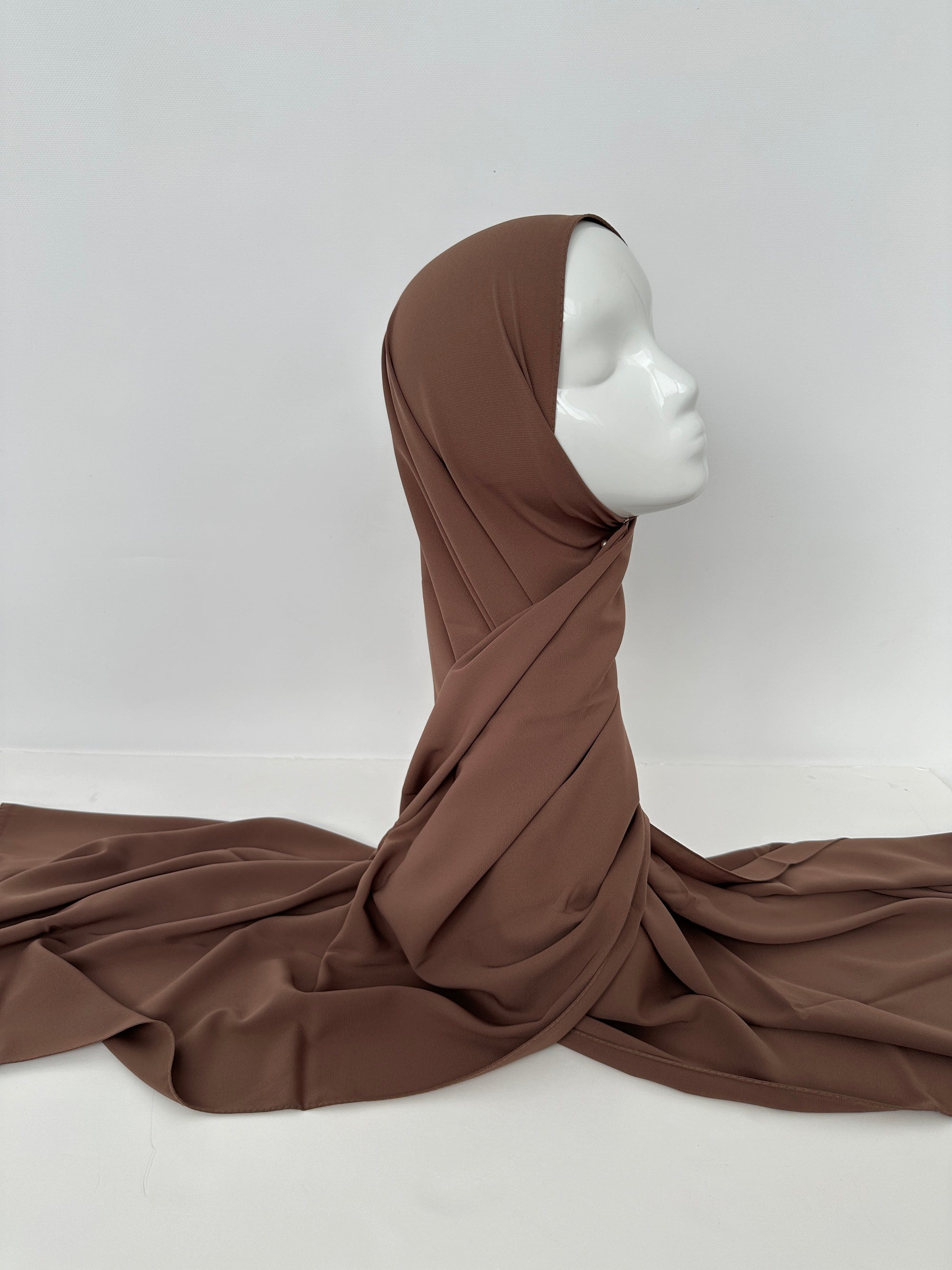 HIJAB SOIE DE MÉDINE MARRON