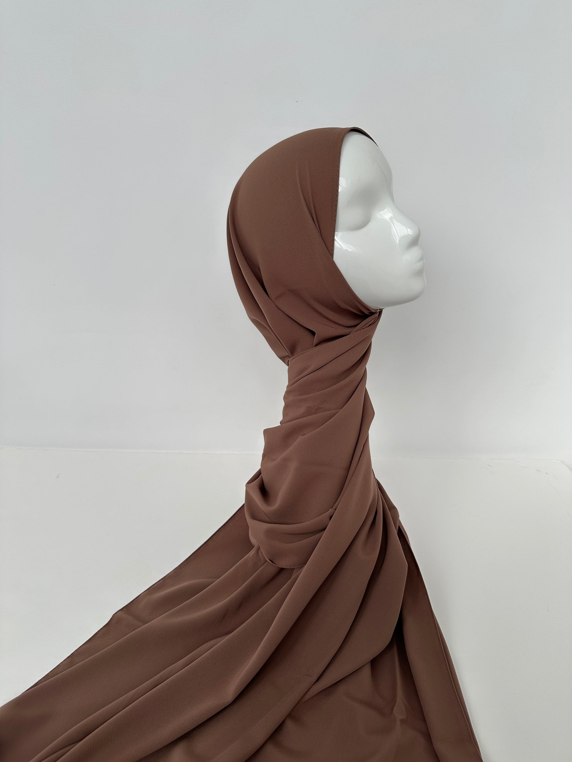 HIJAB SOIE DE MÉDINE MARRON