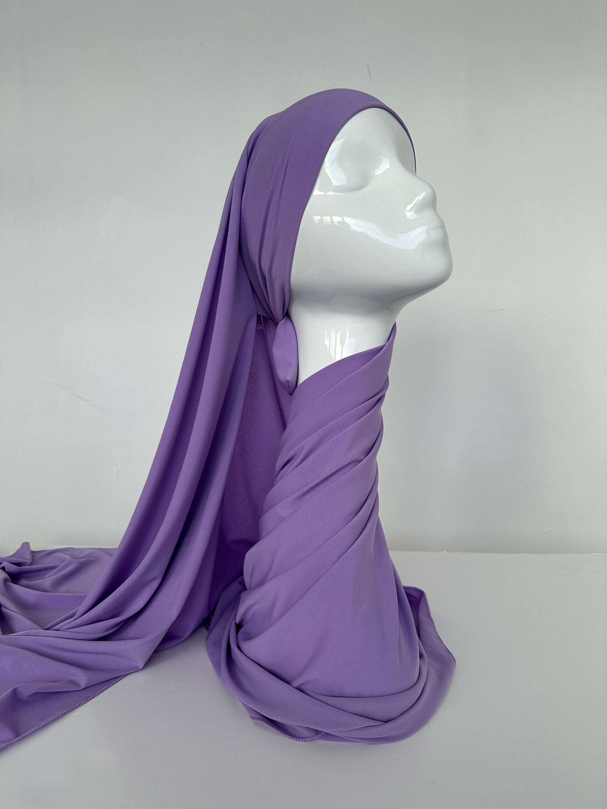 HIJAB JERSEY PREMIUM XL À NOUER LAVANDE