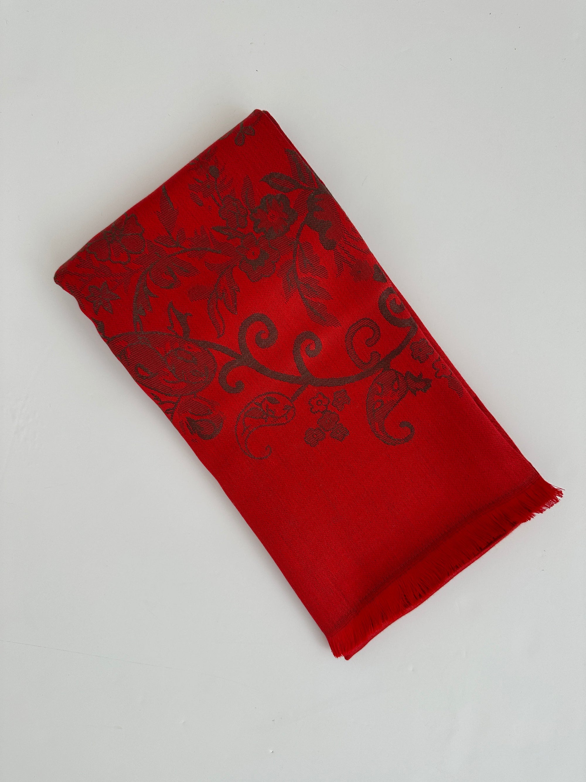 PASHMINA À MOTIFS SATINÉ