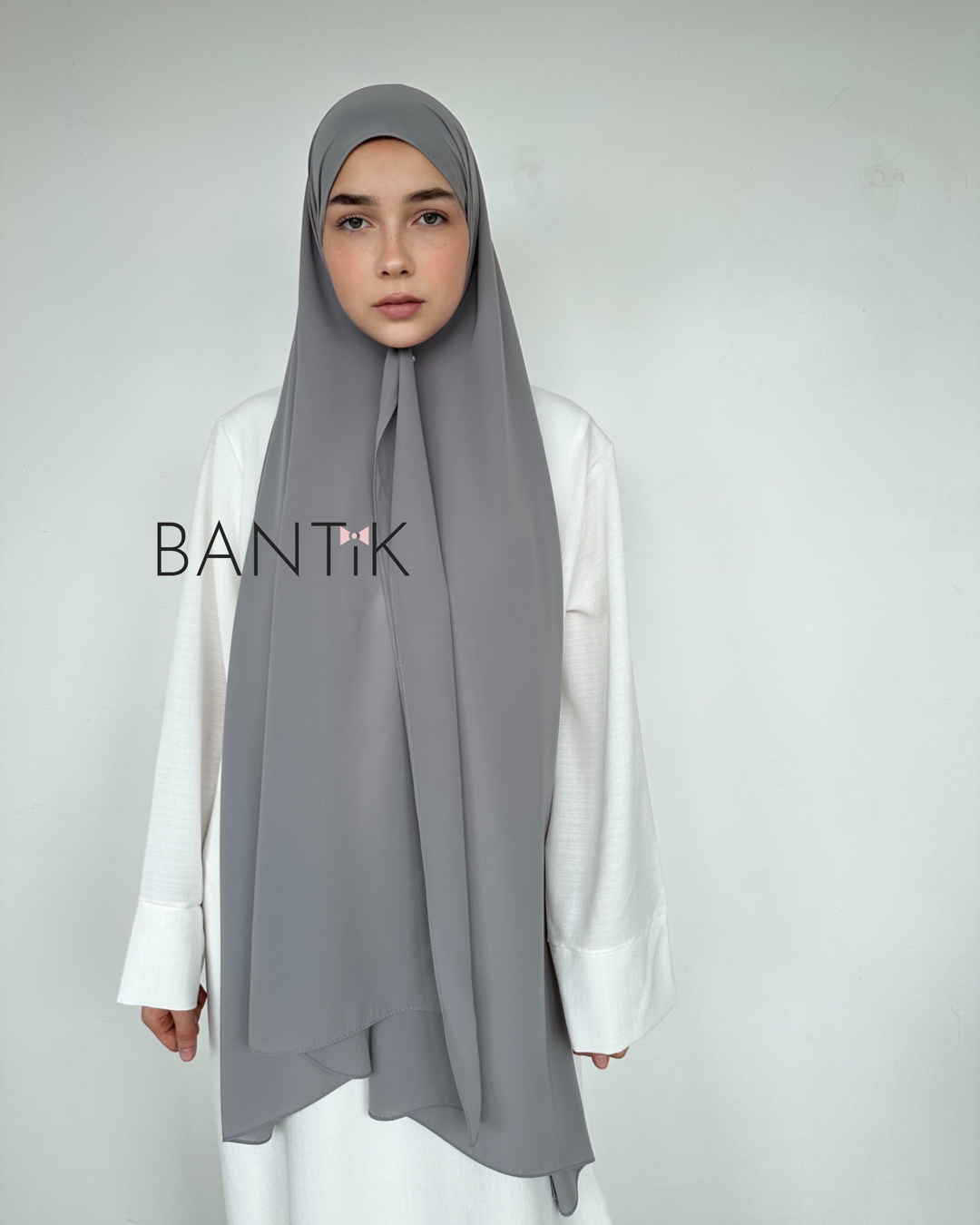 HIJAB SOIE DE MÈDINE GRIS