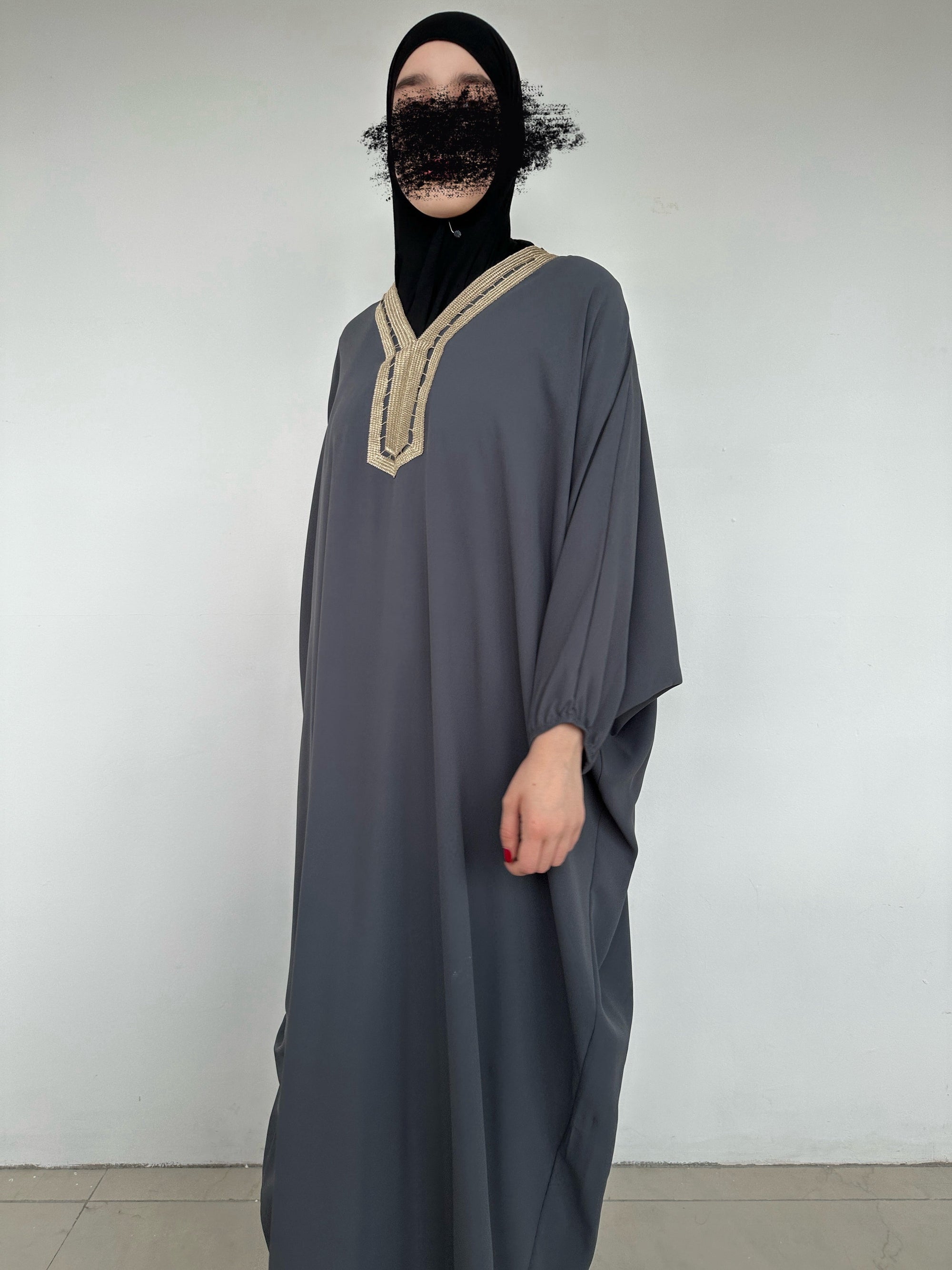 DJELLABA AYA GRIS FONCÉ