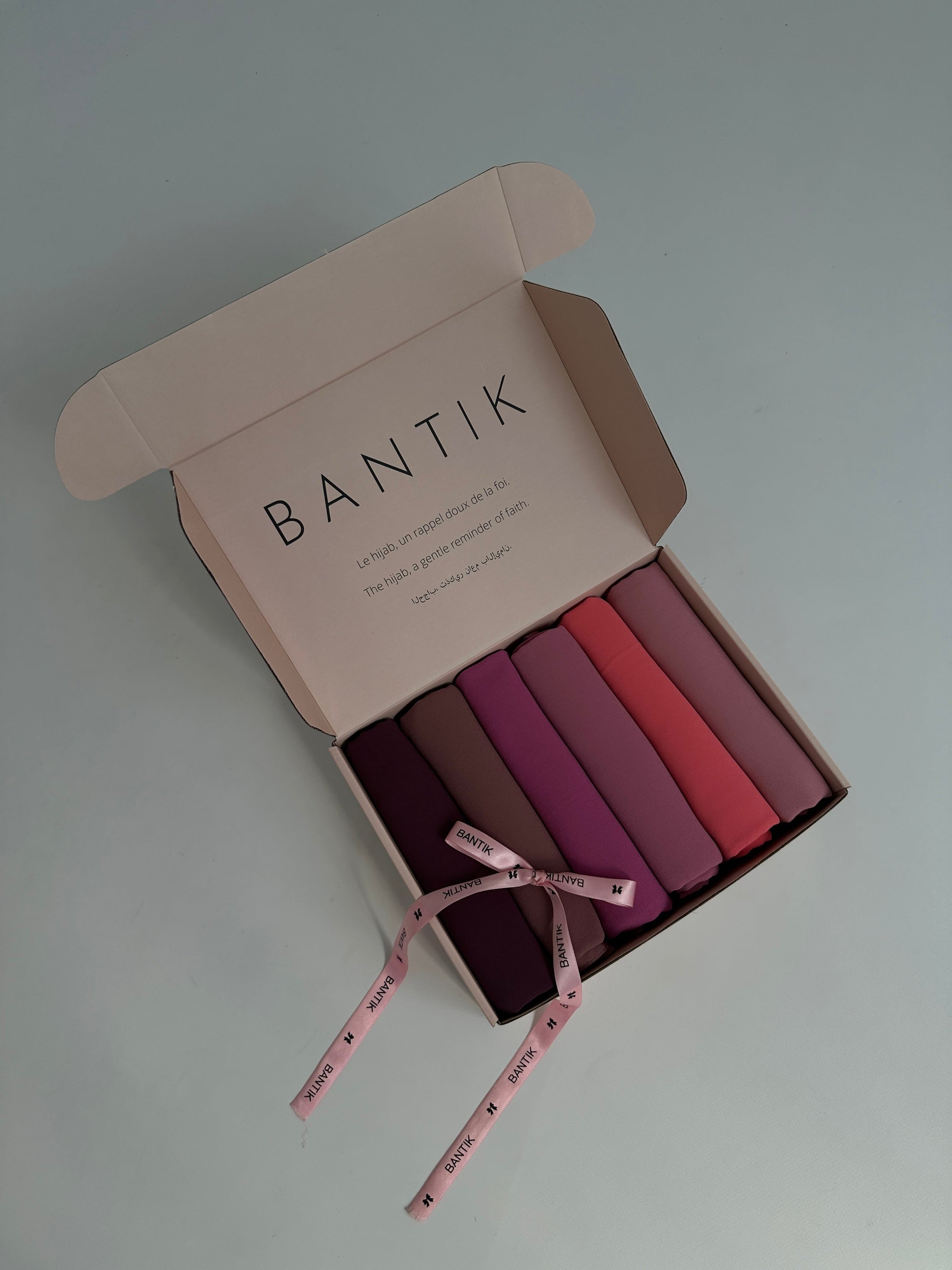 BOX DE 6 HIJABS EN MOUSSELINE