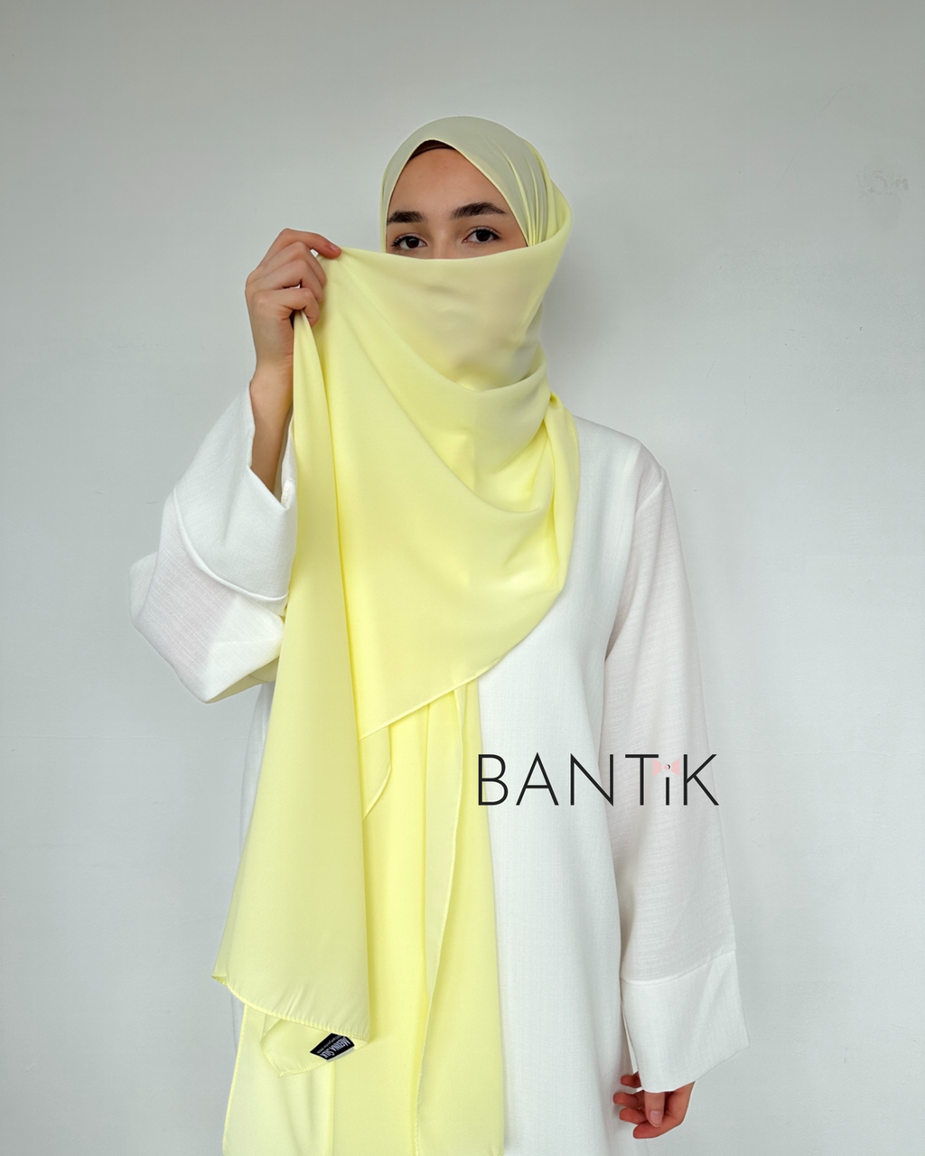 HIJAB SOIE DE MÈDINE CITRON